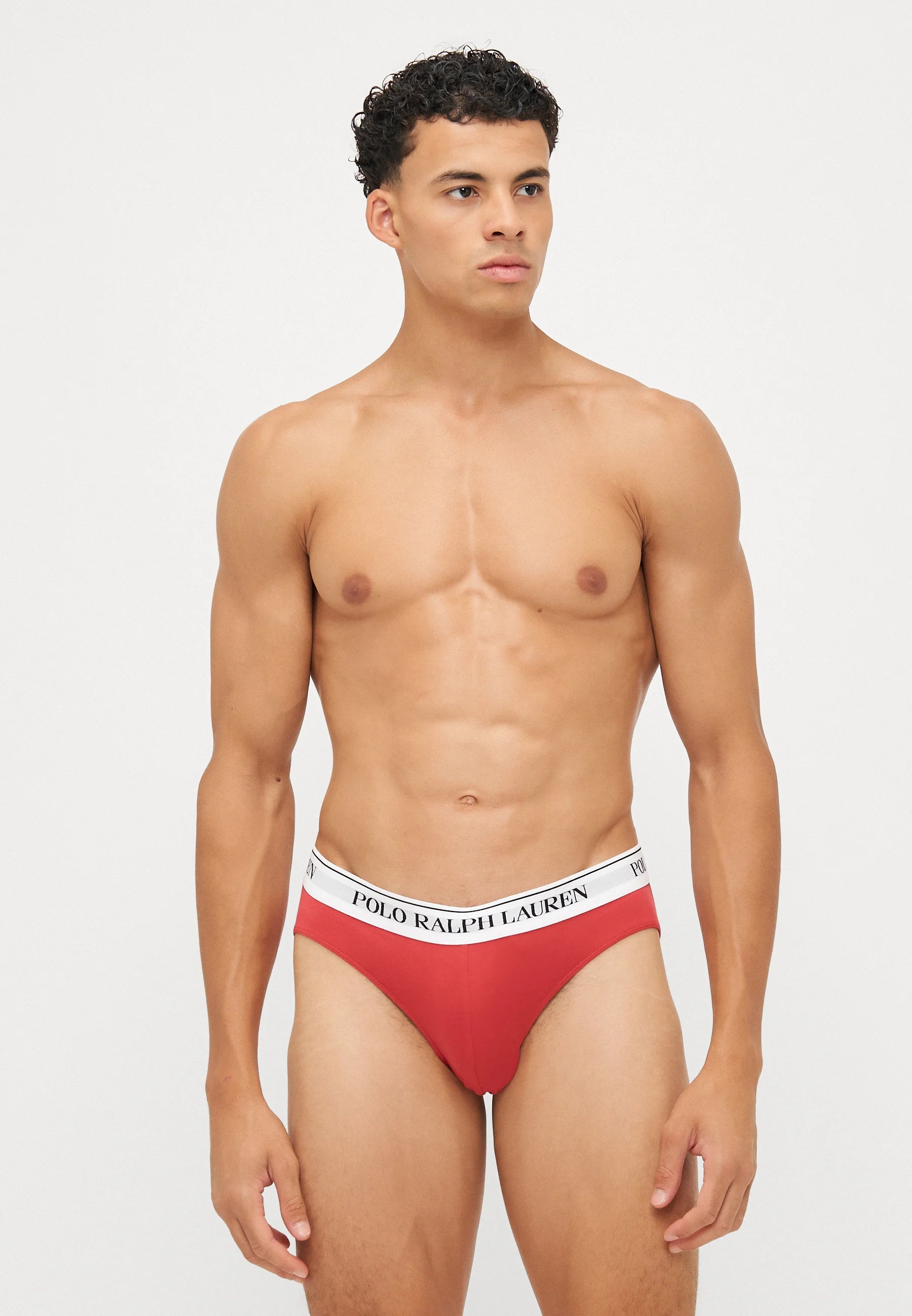 Polo Ralph Lauren Cotton Stretch Briefs – Low Rise – 3 Pack – Green, Sunrise Red, Black