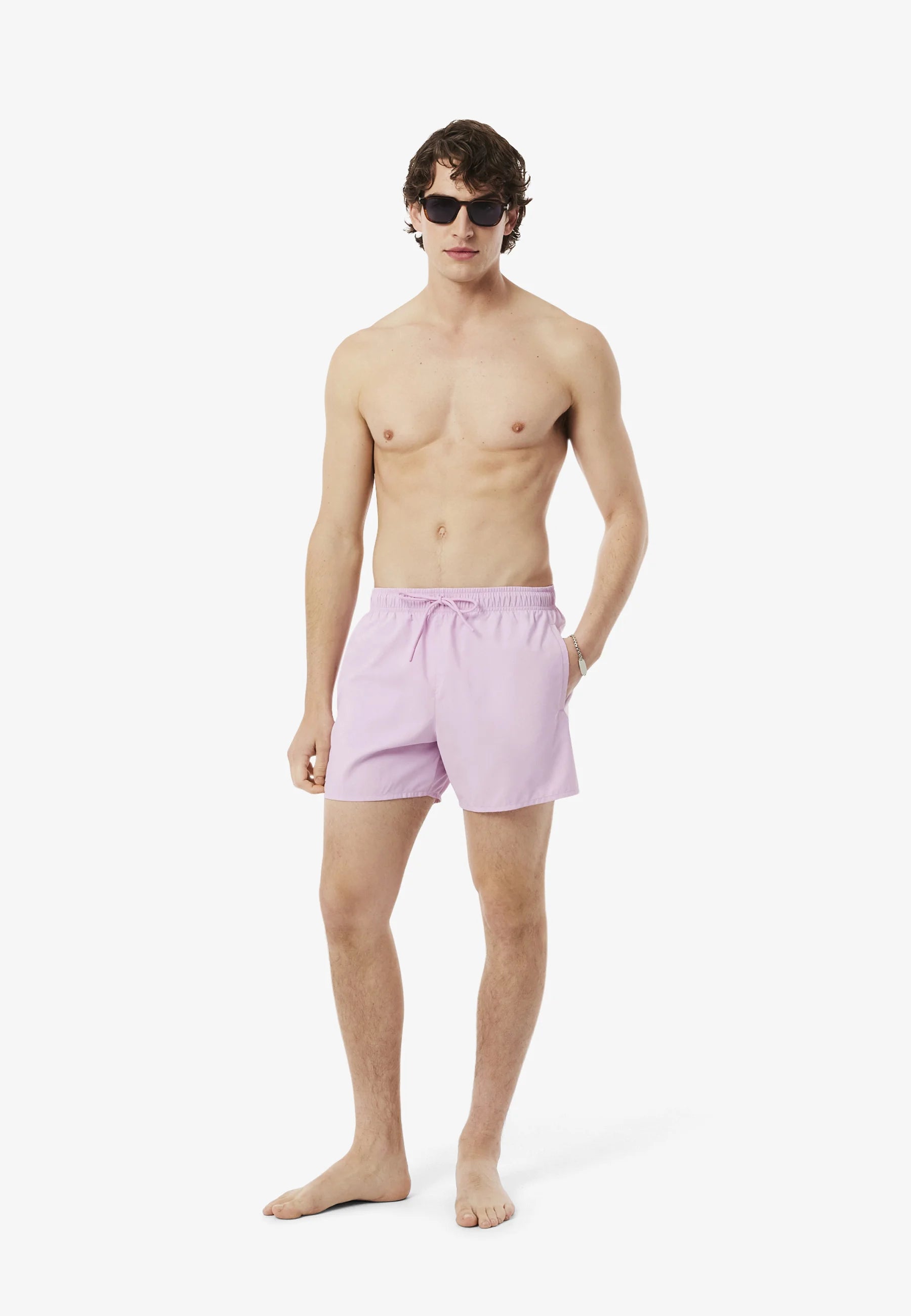Lacoste Swim Shorts – Rose Vert-MW