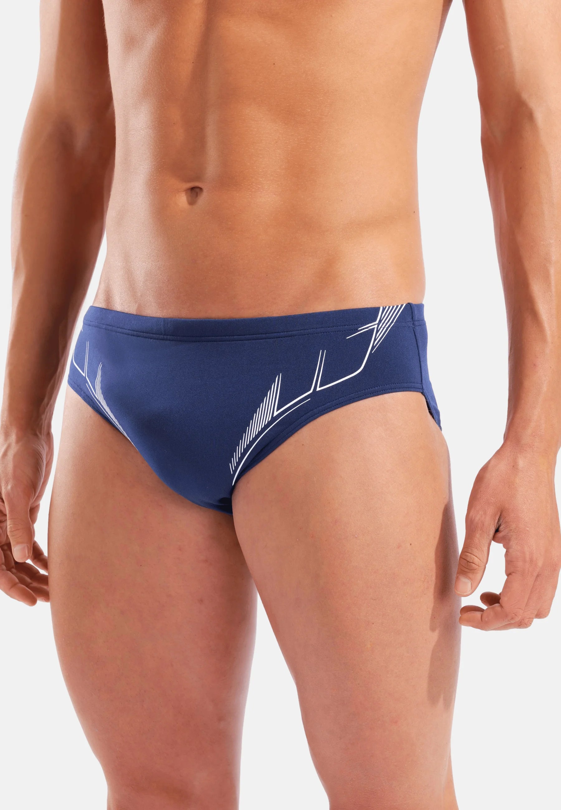 Arena Graphic Slip De Bain – Bleu Marine, Blanc