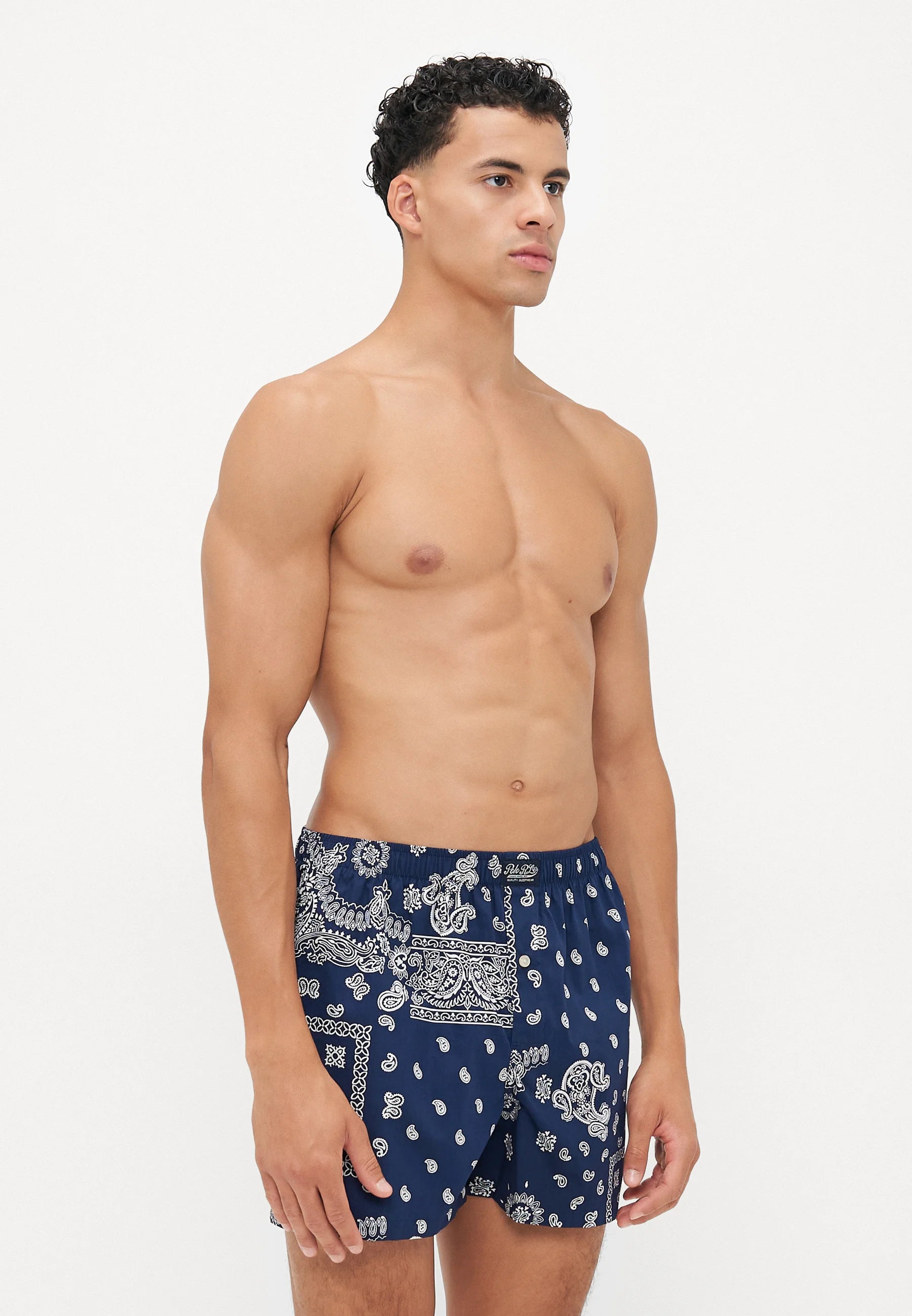 Boxer en coton Polo Ralph Lauren - Pack unique - Bleu foncé avec motif
