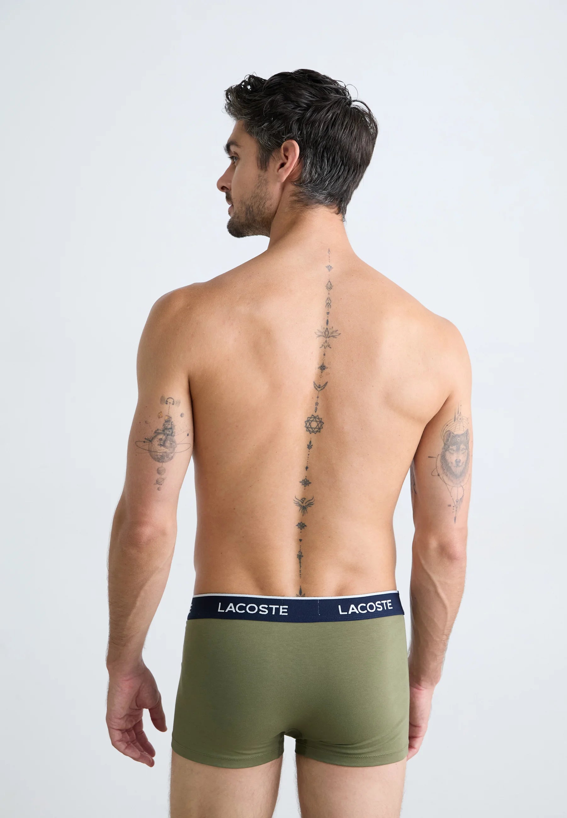 Lacoste Court Classic Stretch Trunks 3 Pack – Olive, Delphinium, Methylene