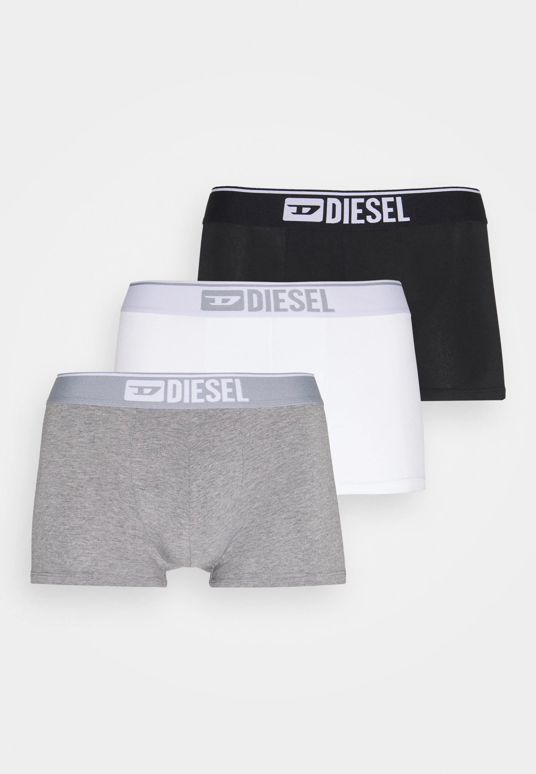 Diesel Damien Logo Pas 3 Pack Trunks – černá, šedá, bílá