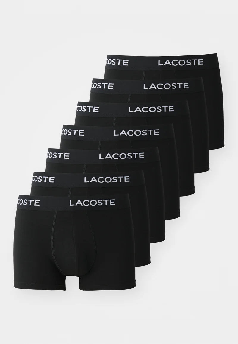 Lacoste 7 Pack Stretch Trunks – Black