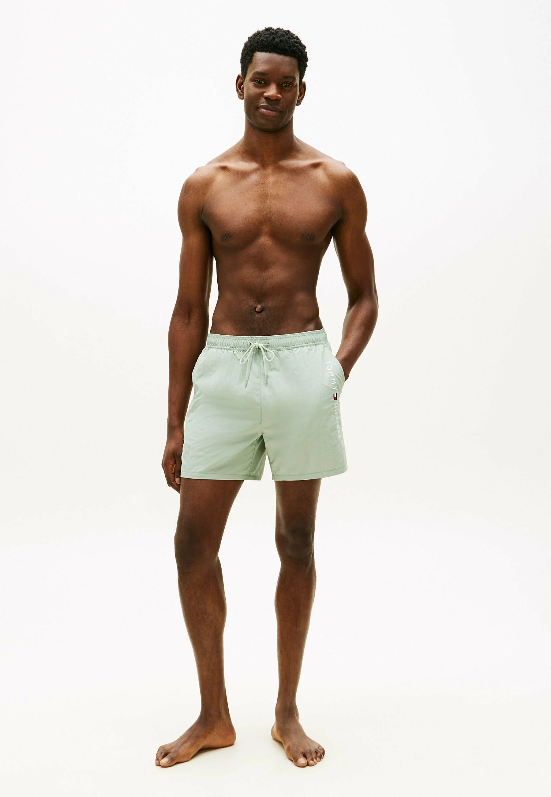 Plavecké šortky Tommy Hilfiger – Minty Grey