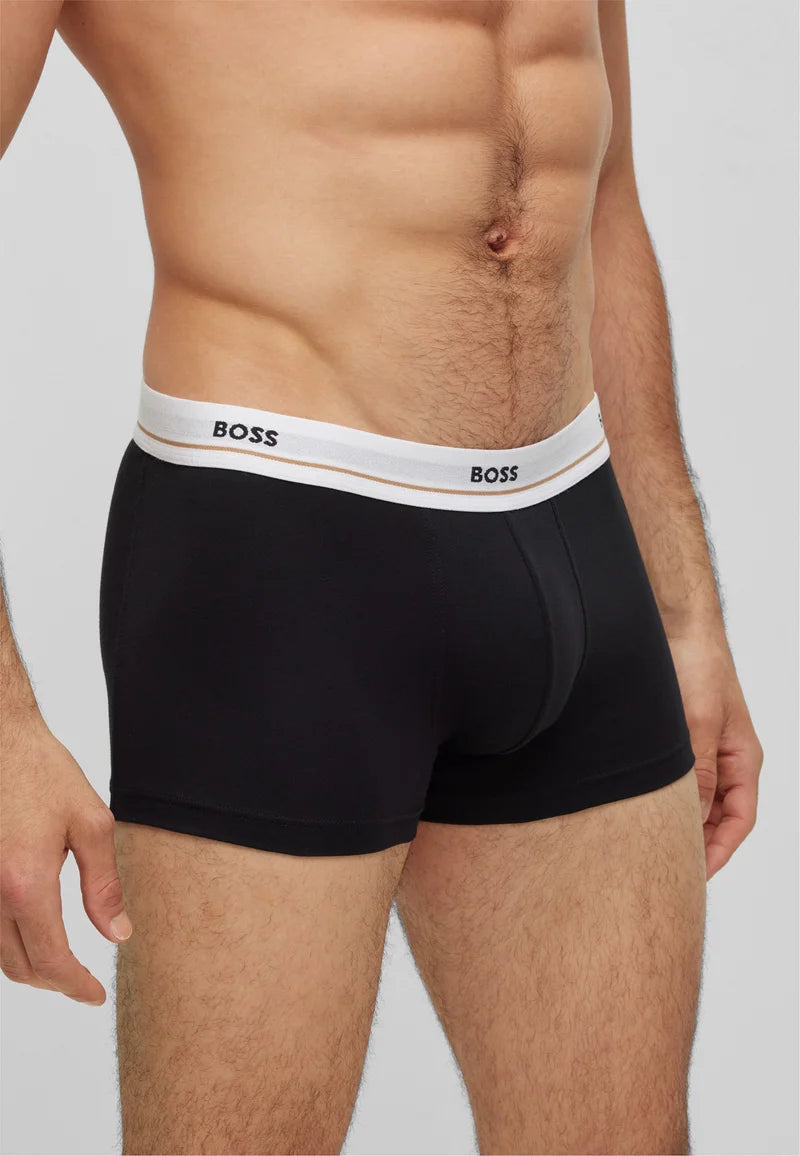BOSS Trunk Essential 5 Pack – Trunks – Black with White and Black Waistbands