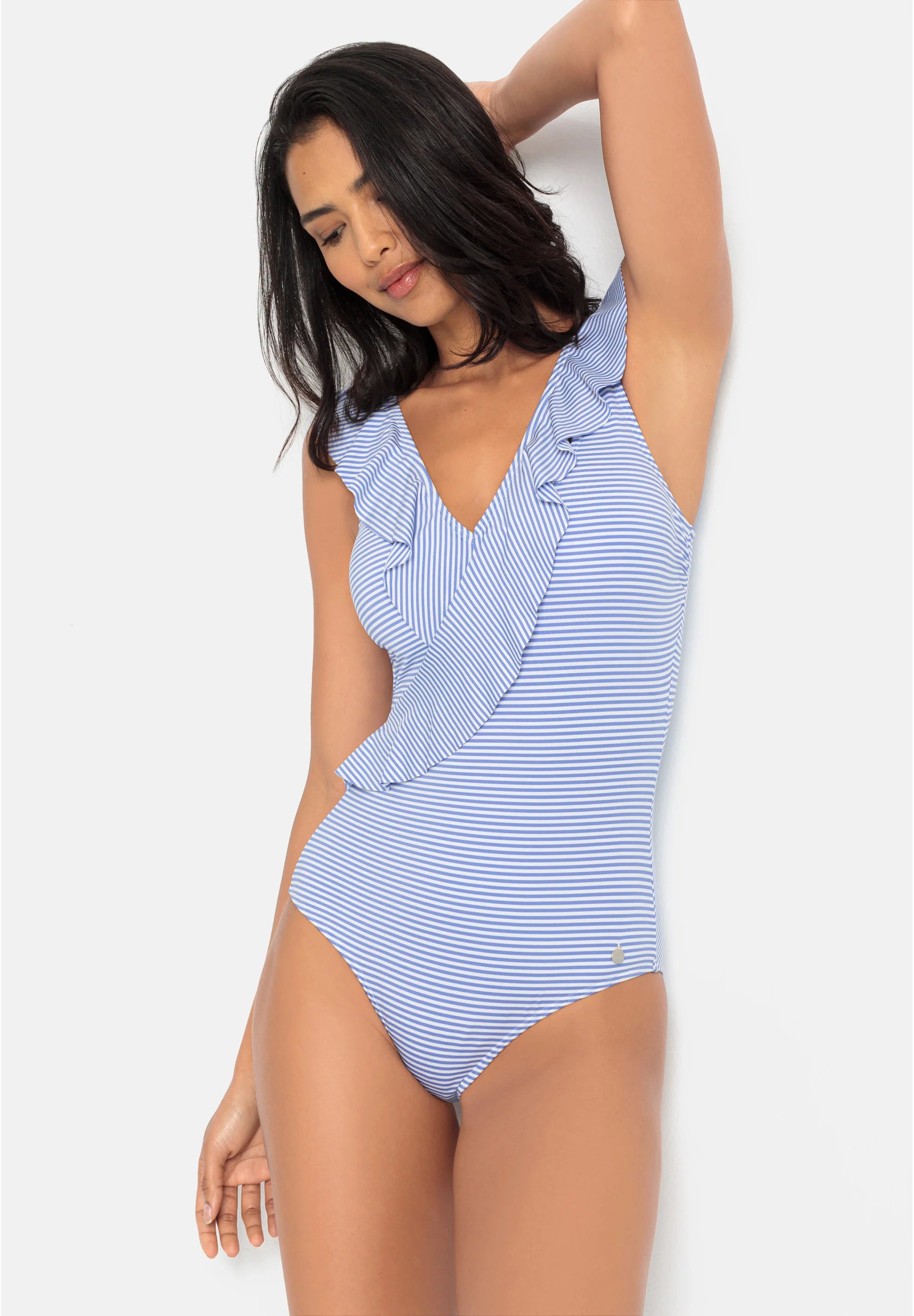Costume da bagno classico LASCANA – Blu, Bianco