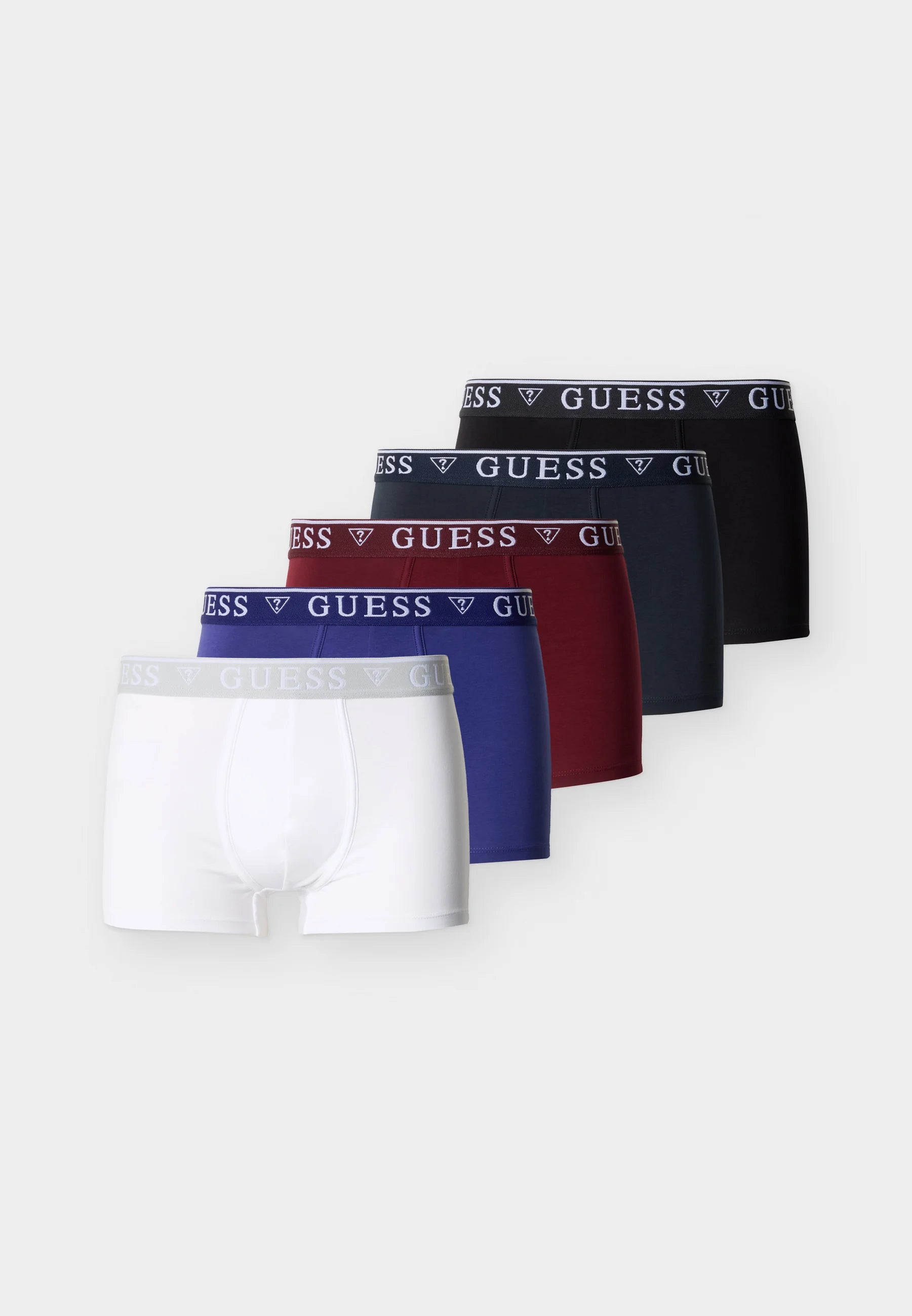 Bauli Guess da 5 pezzi: blu, nero, rosso scuro, blu scuro, bianco