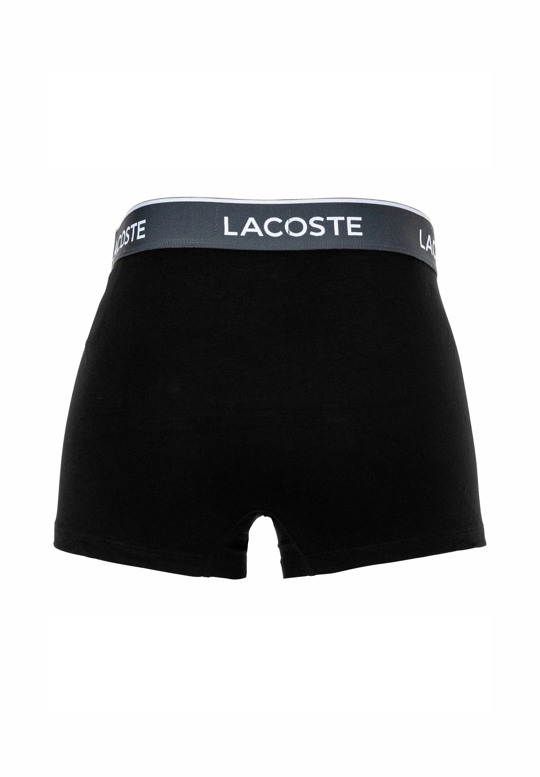 Lacoste 6 Pack Logobund Trunks – Black, Blue, Grey