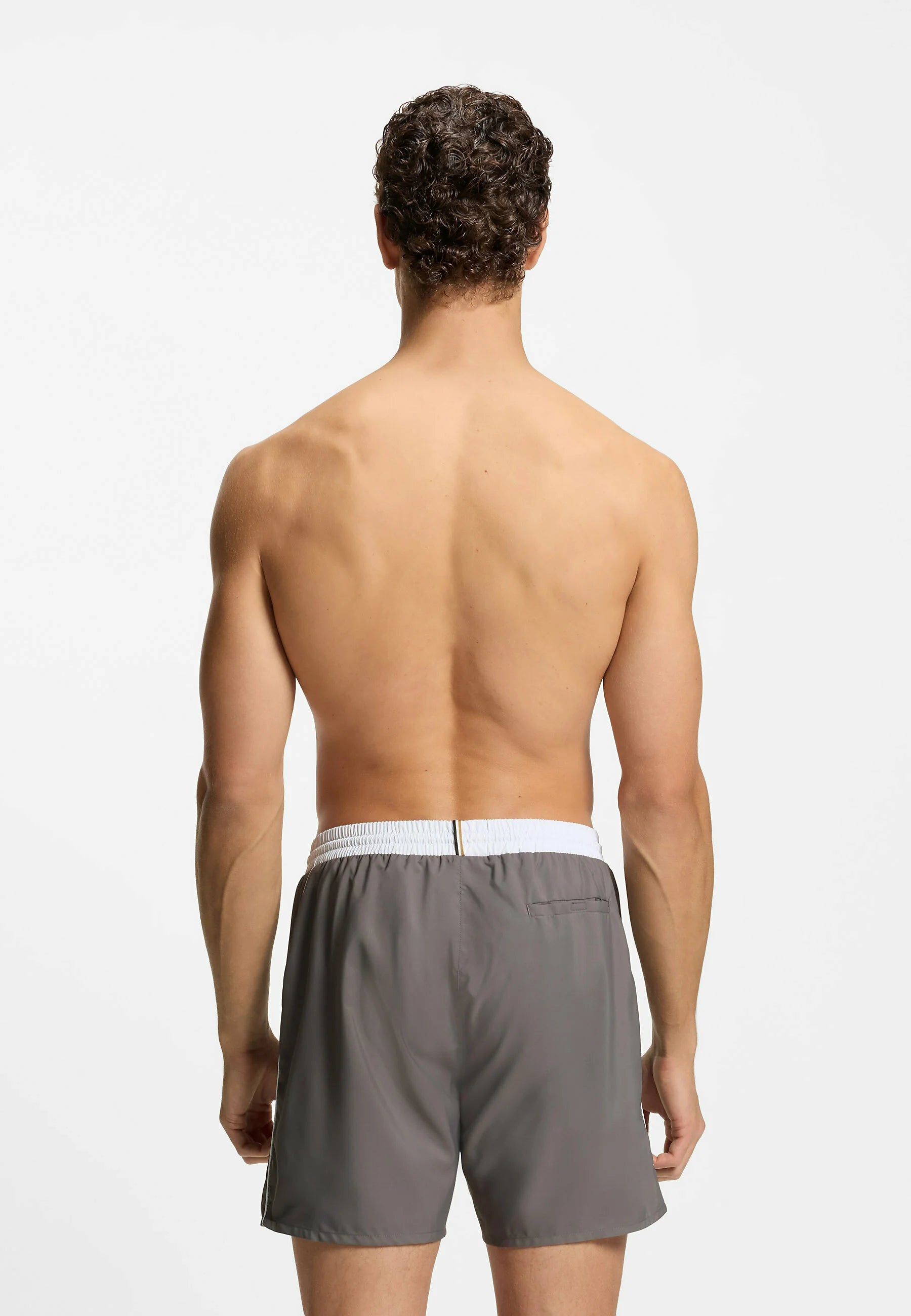 Short de bain BOSS Starfish – Gris foncé Five
