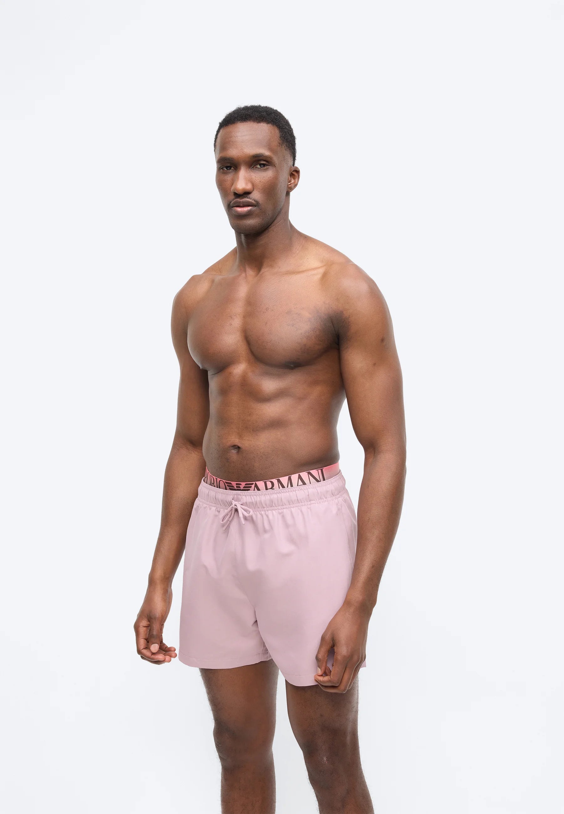 Plavecké šortky Emporio Armani EA7 Logoband – Old Rose