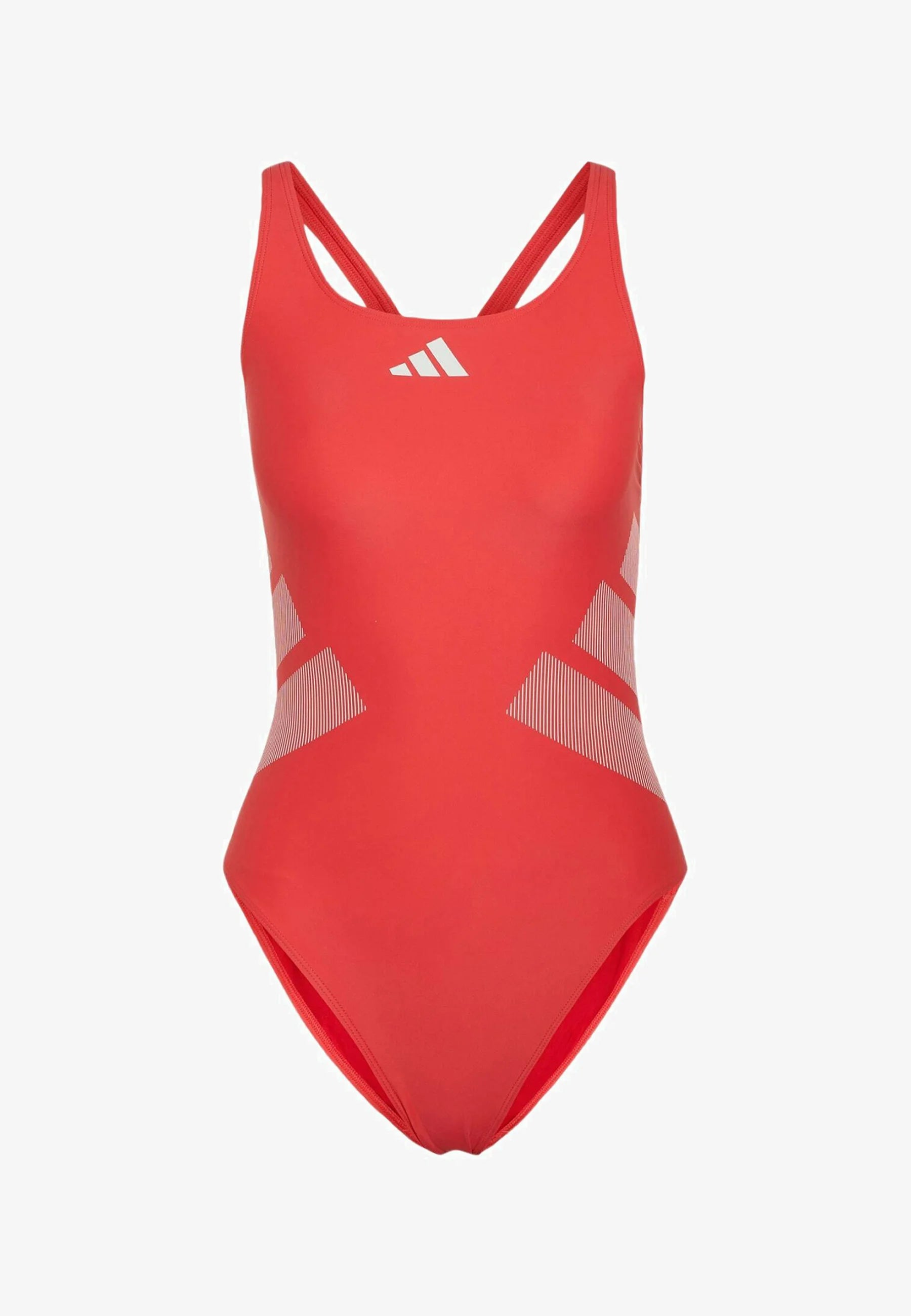 Adidas Performance Einteiliger Badeanzug – Semi Lucid Rot, Weiß