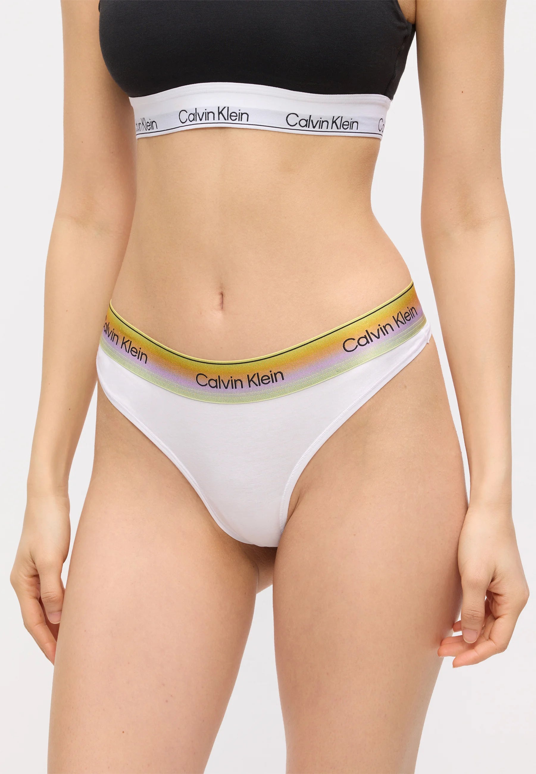 Calvin Klein Pride Thong – bílá