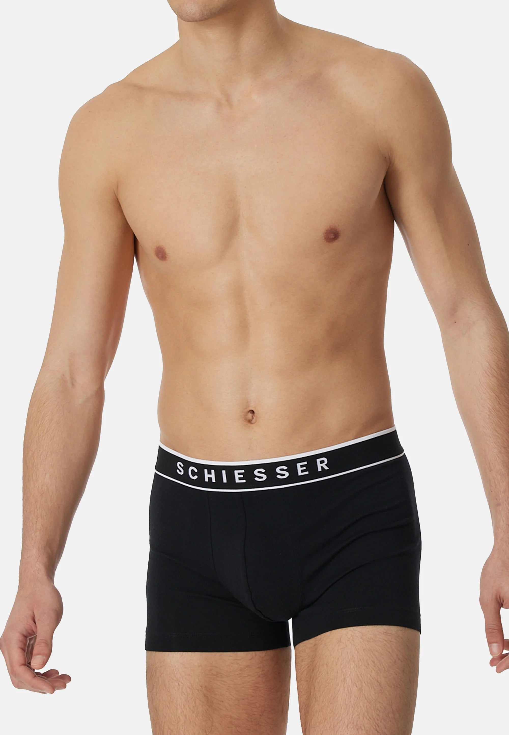 Confezione da 10 bauli Schiesser in cotone elasticizzato – Nero