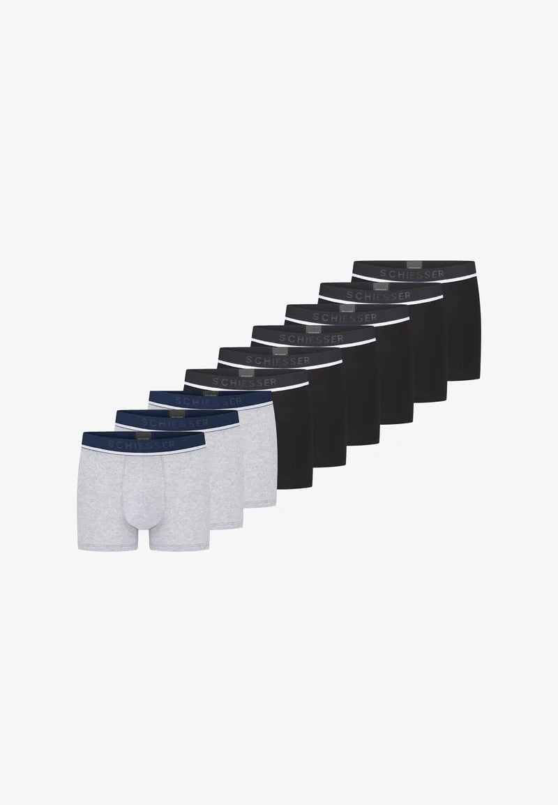 Schiesser 95 5 bauli in cotone da 9 pezzi – Nero, Grigio