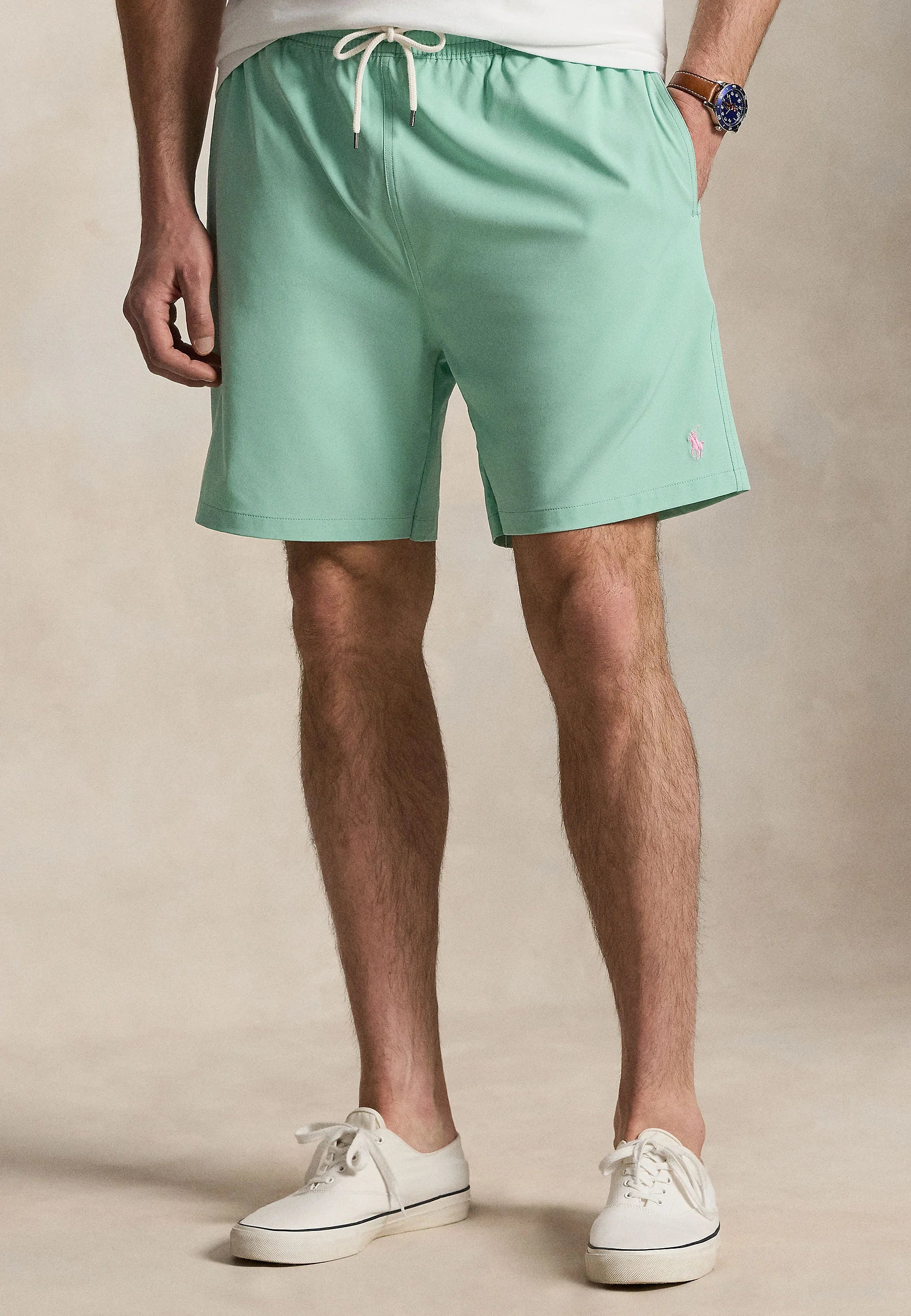 Polo Ralph Lauren Big & Tall Celadon Stretch Traveler Swim Shorts – Green