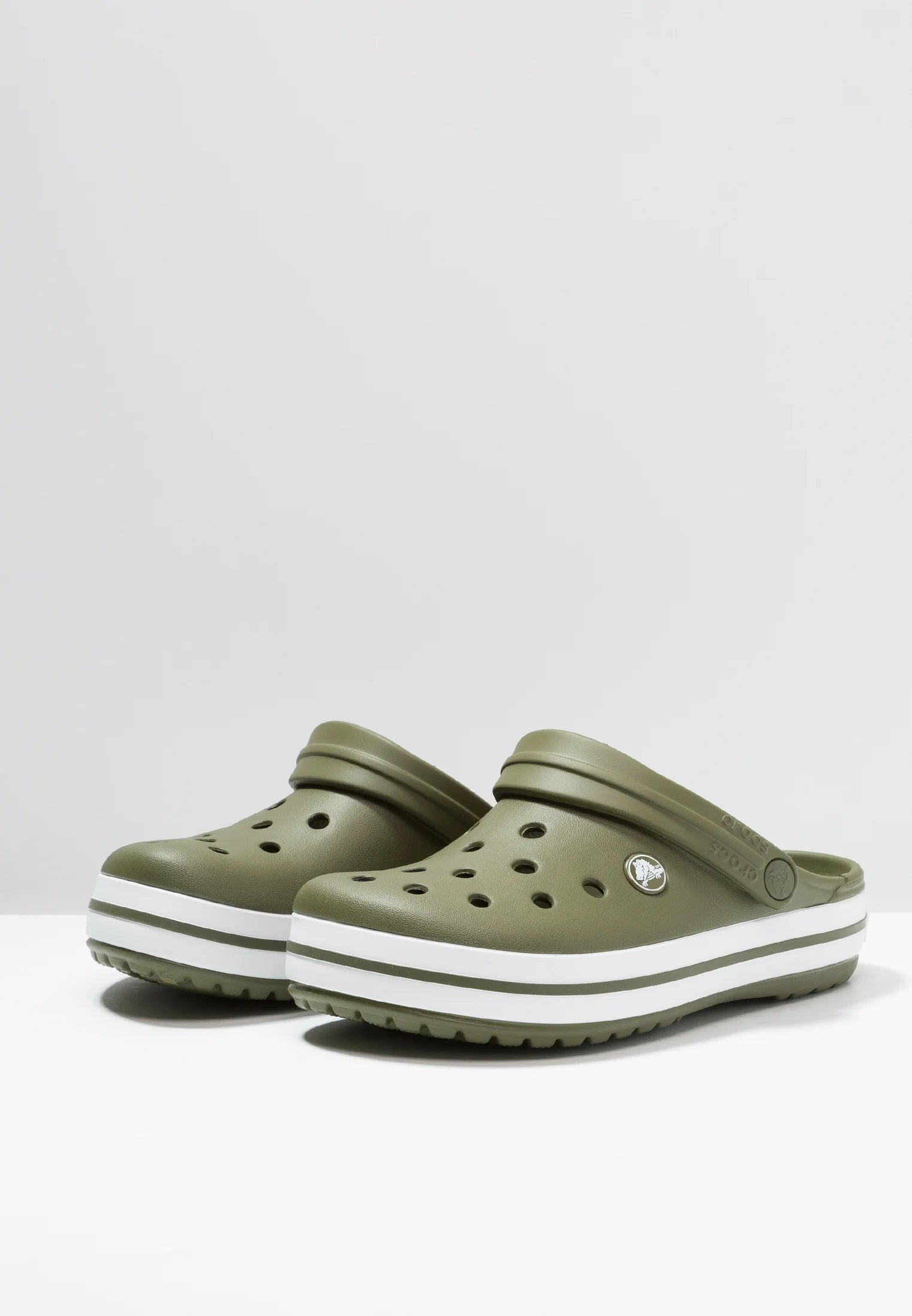 Sabots Crocs Crocband – Vert armée, Blanc