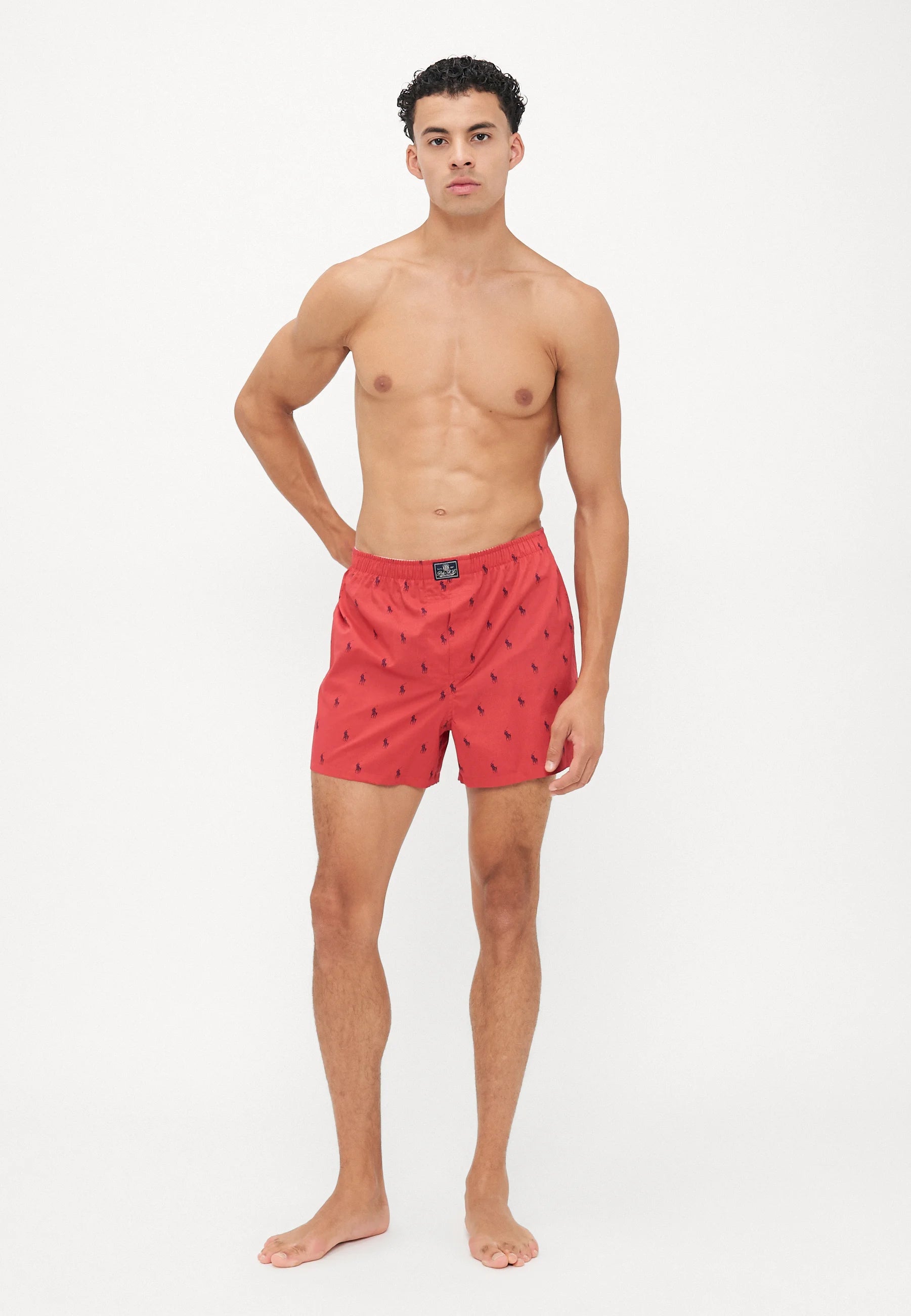 Boxer ouvert en coton Polo Ralph Lauren – Lot de 3 – Rouge, Bleu marine, Vin