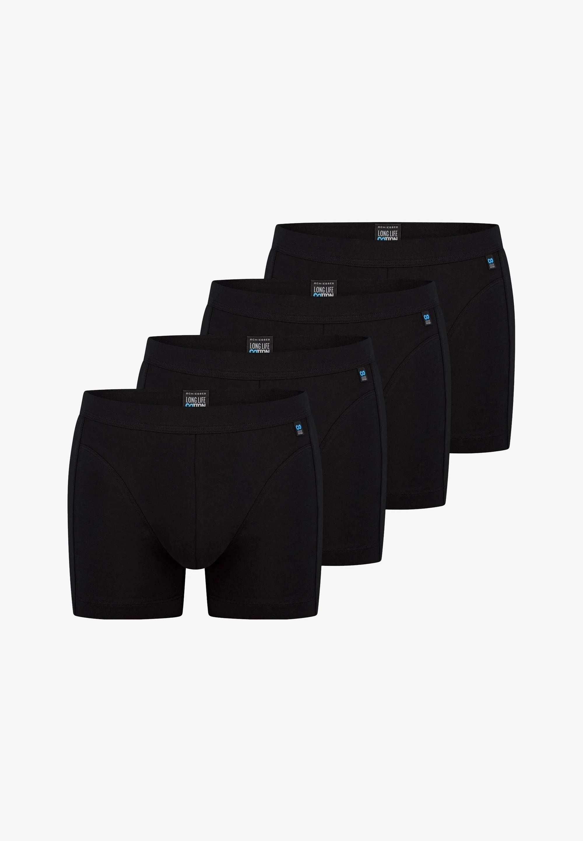 Kufry Schiesser Long Life Cotton 4 Pack – černé