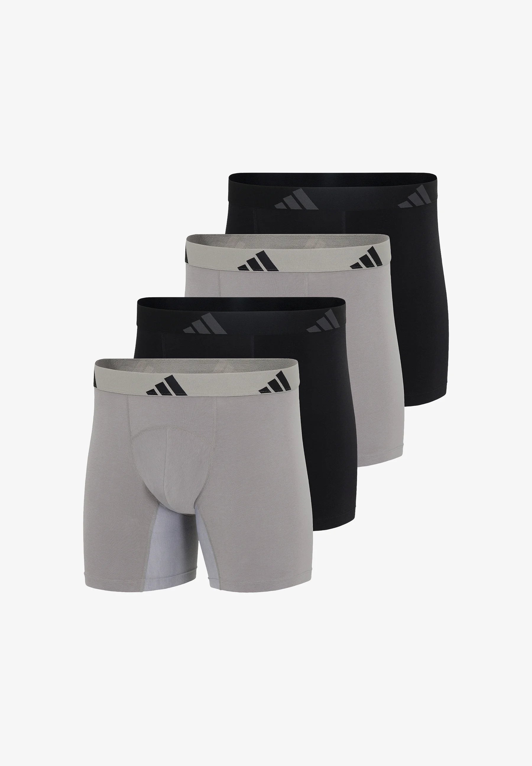 Adidas Sportswear 4 Pack Boxer Briefs – Black, Light Grey