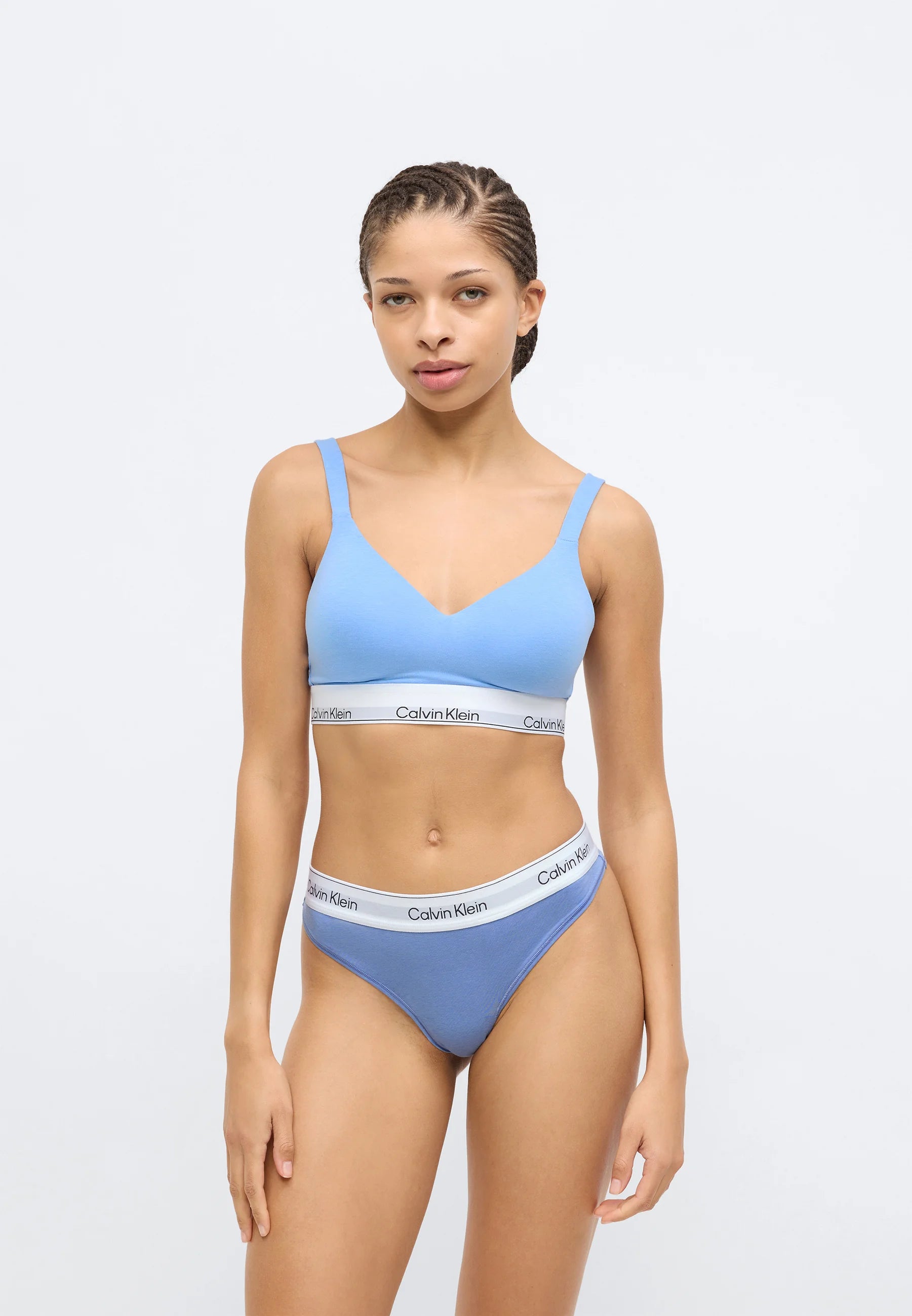 Calvin Klein 2-Pack Thongs – Black, Blue Tulip
