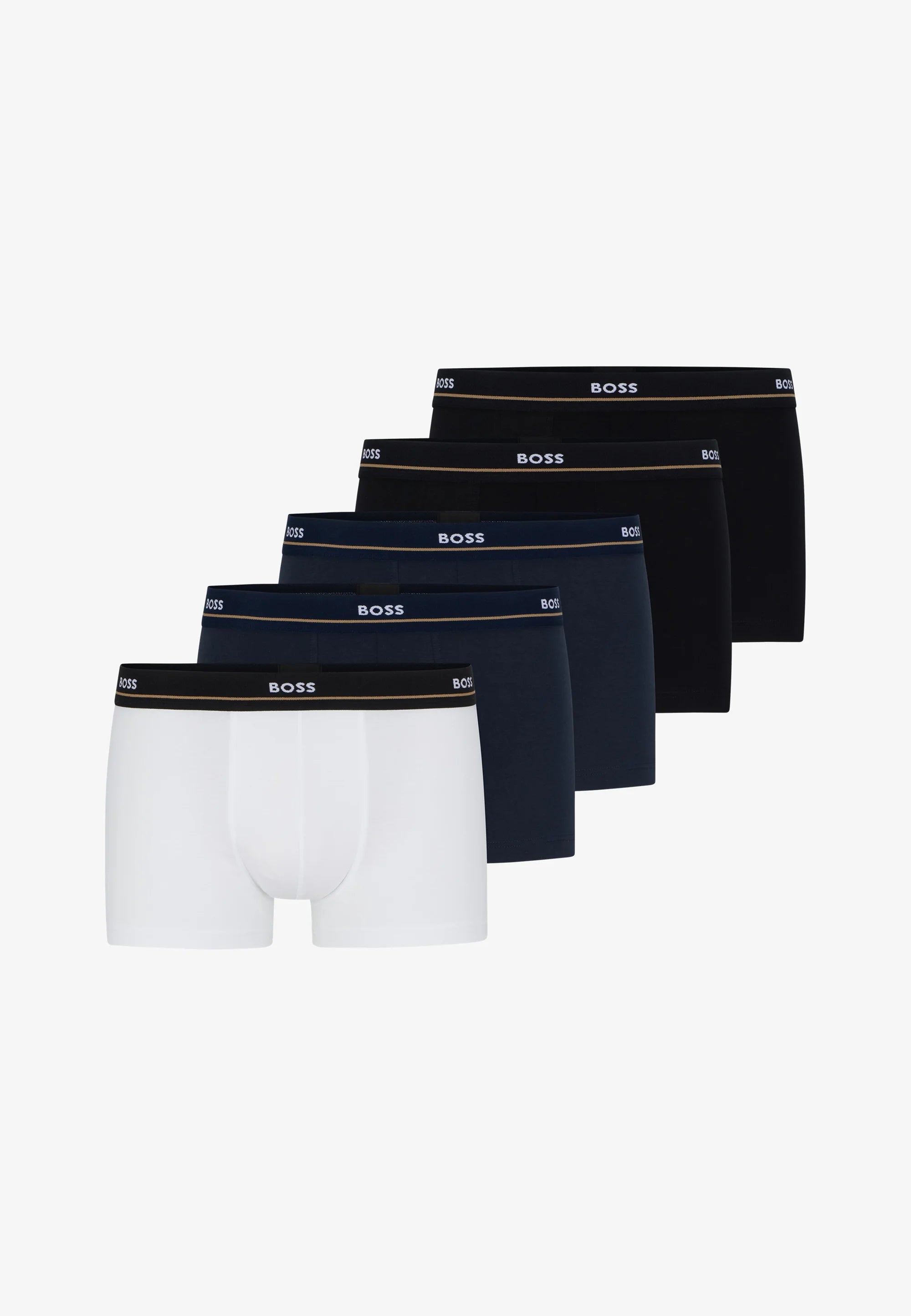 BOSS Trunk Essential 5 Pack – Boxers – Ouvert Bleu