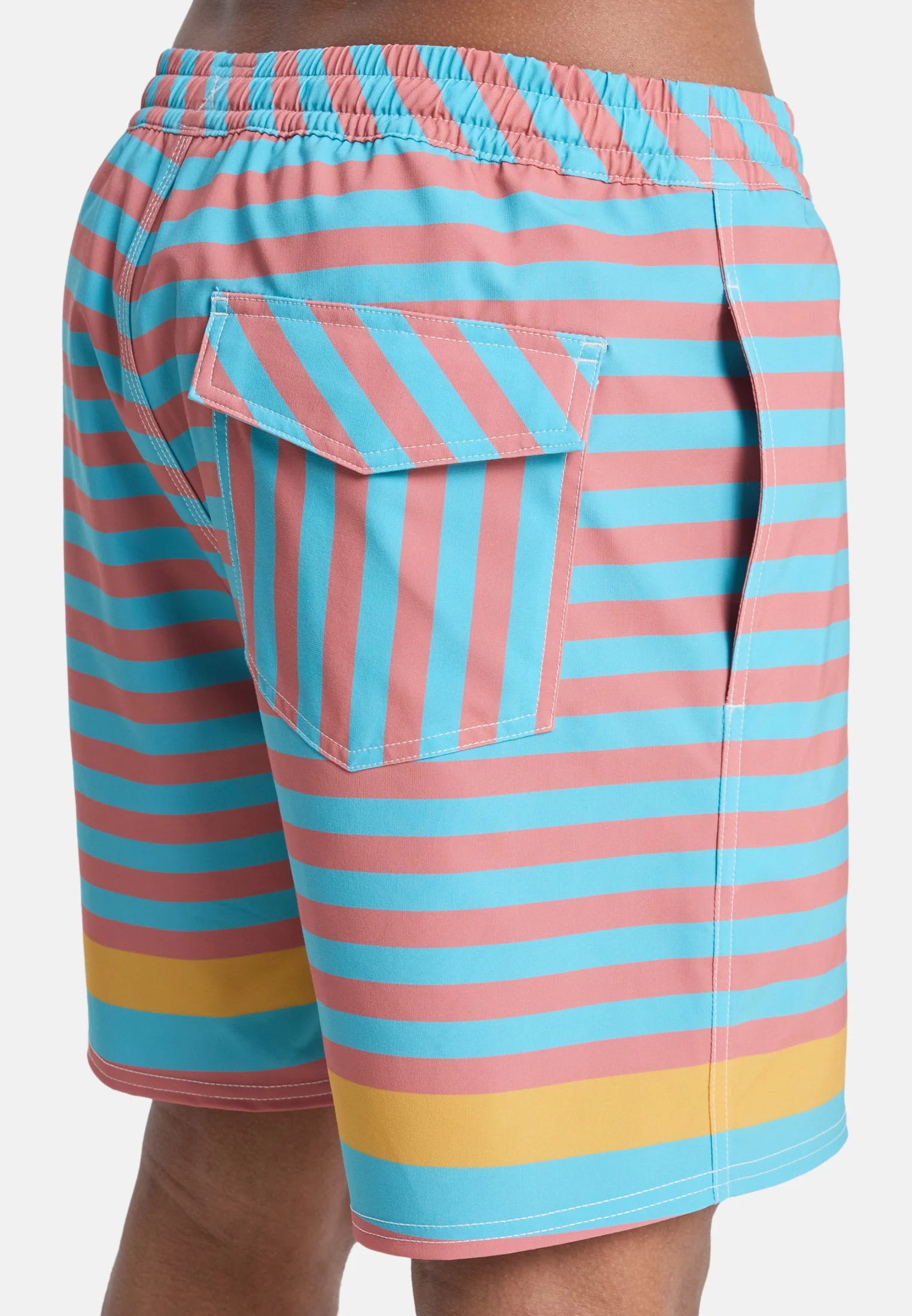 Plavecké šortky Quiksilver BTZ Stripe Volley – béžové