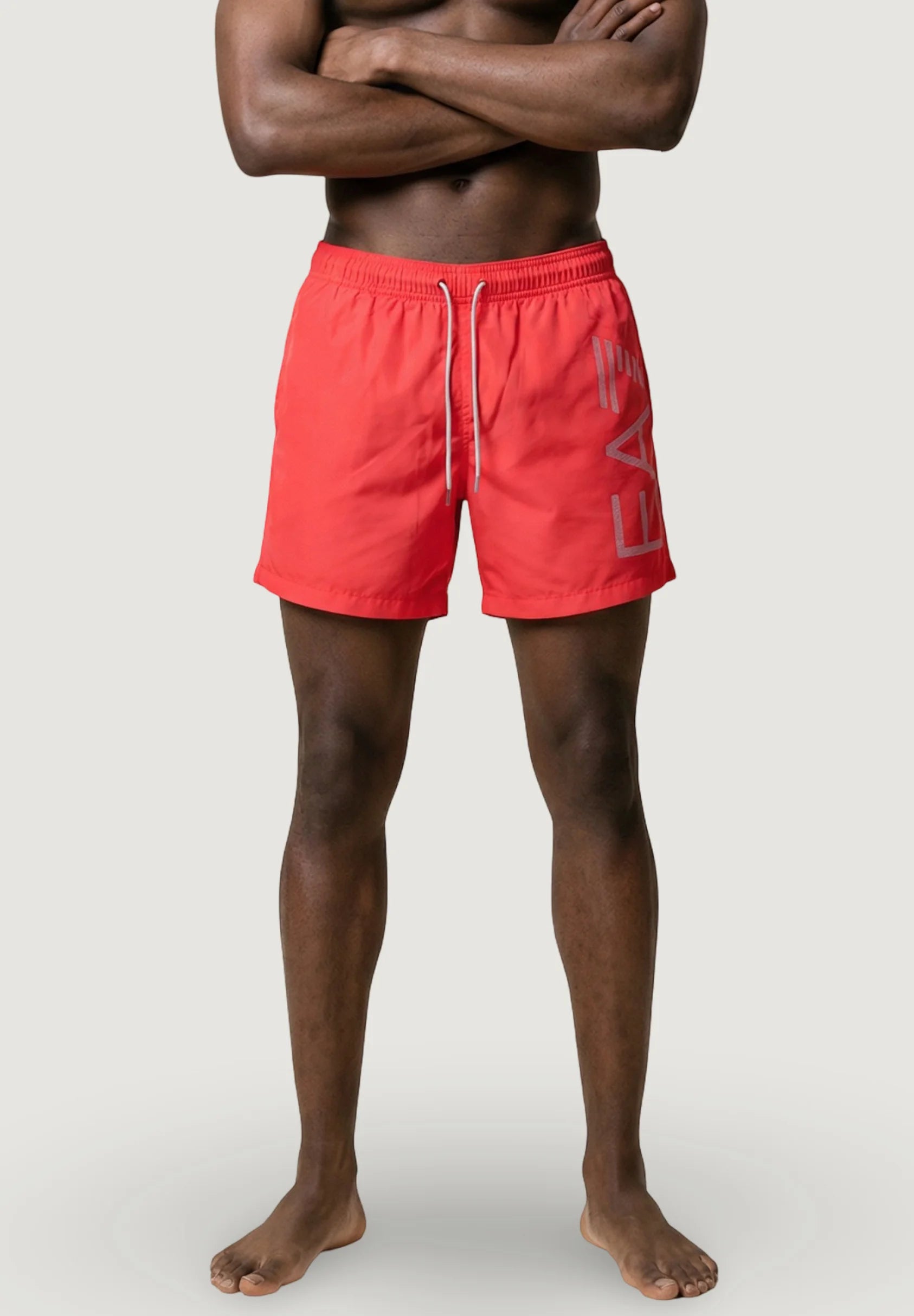 Short de bain Emporio Armani EA7 – Rouge, Argent