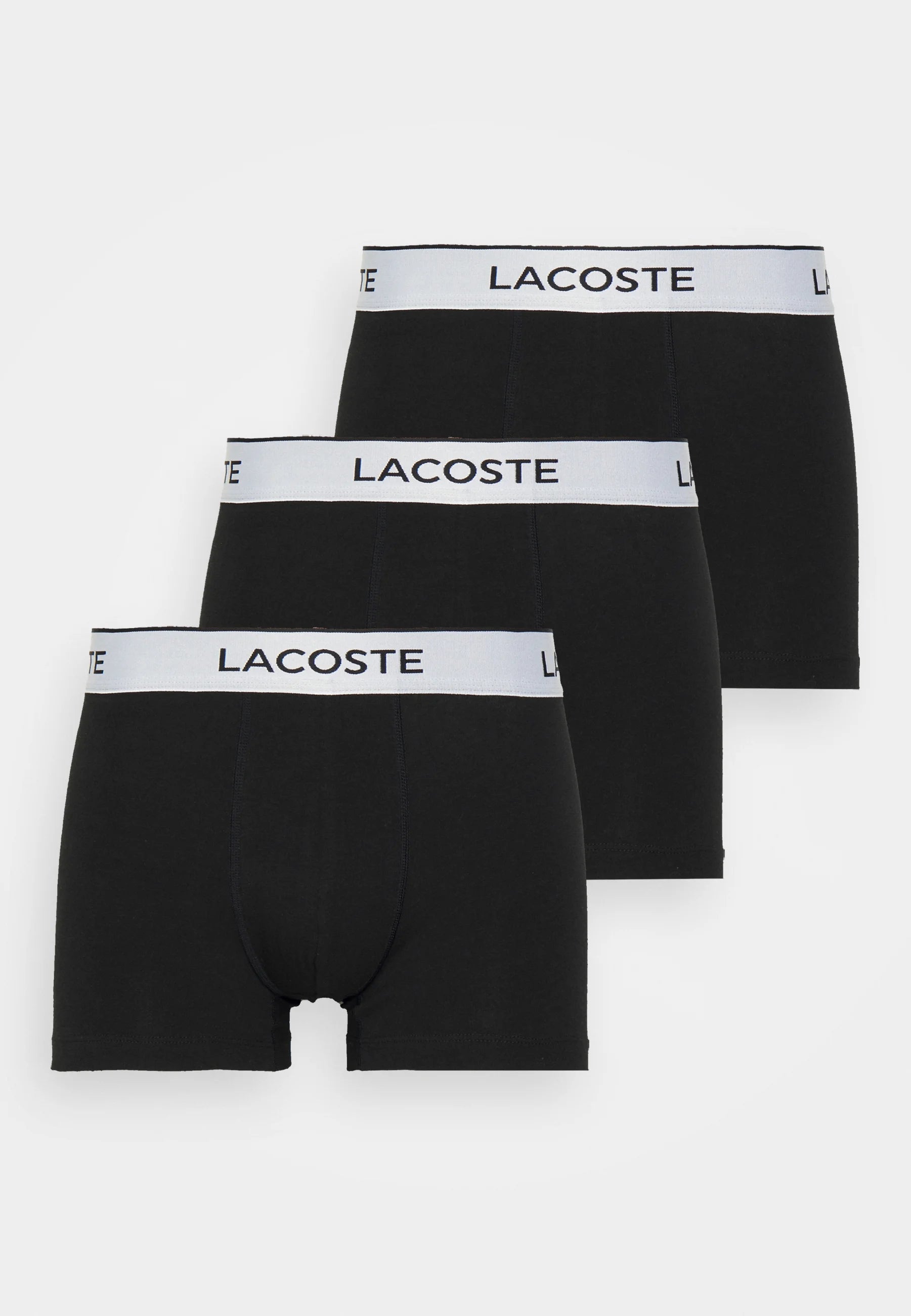 Lacoste 3 Pack Stretch Trunks – Black