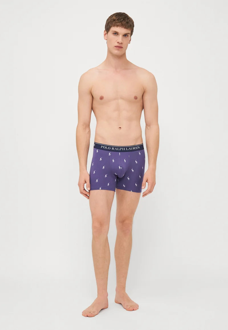 Polo Ralph Lauren Cotton Stretch Boxer Briefs – 3 Pack – Berry, Purple, Navy