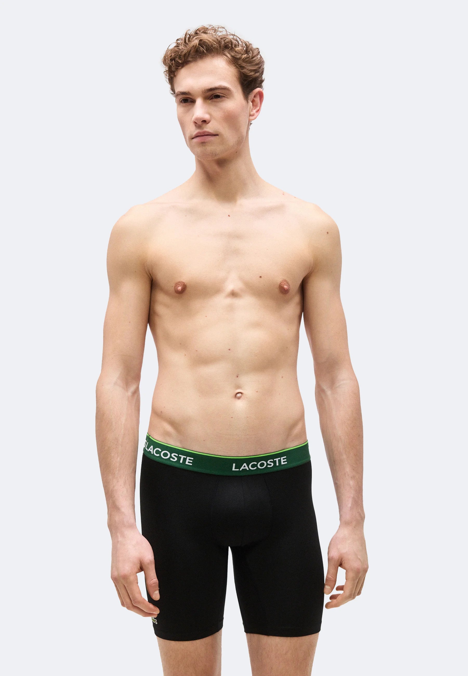 Lacoste Sport Underwear 3 Pack Stretch Boxer Briefs – Black