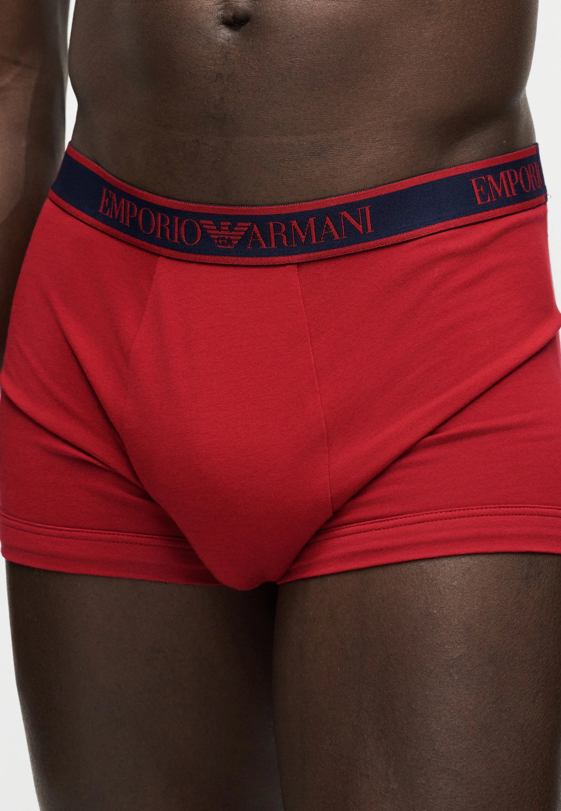 Emporio Armani Core Logoband Cotton Stretch Trunks 3 Pack – Red, White, Black