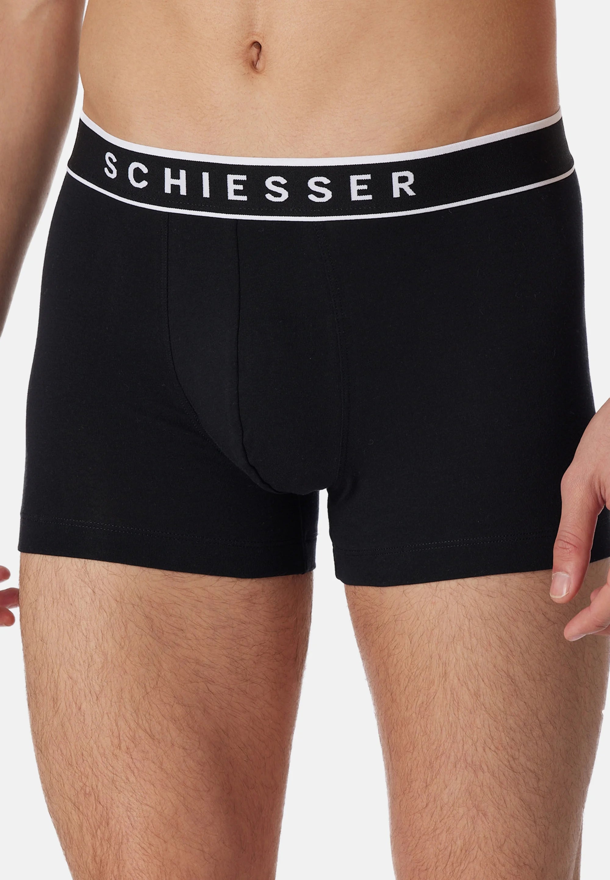Confezione da 10 bauli Schiesser in cotone elasticizzato – Nero