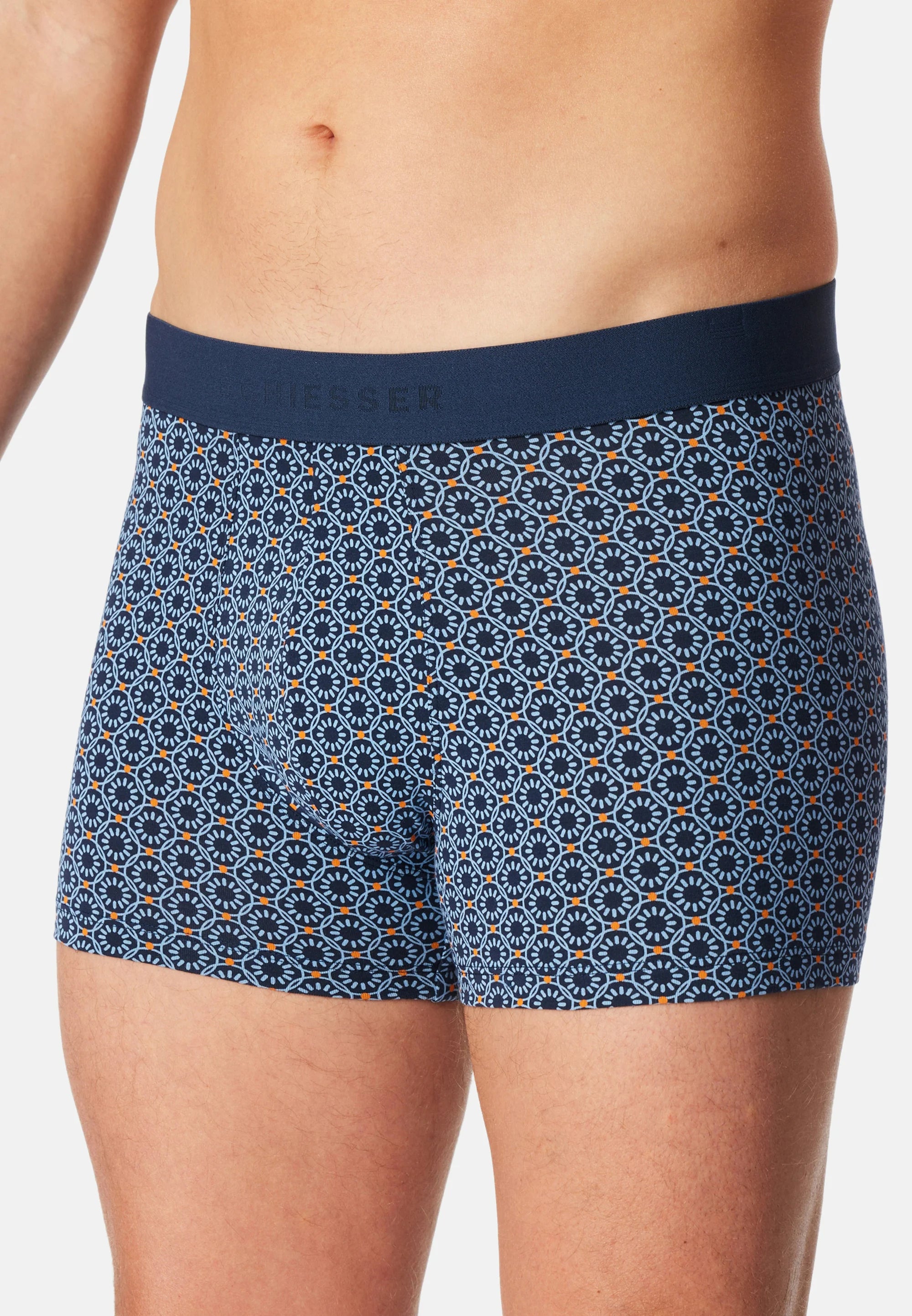 Schiesser 95 5 Cotton 9 Pack Trunks – Black, Blue