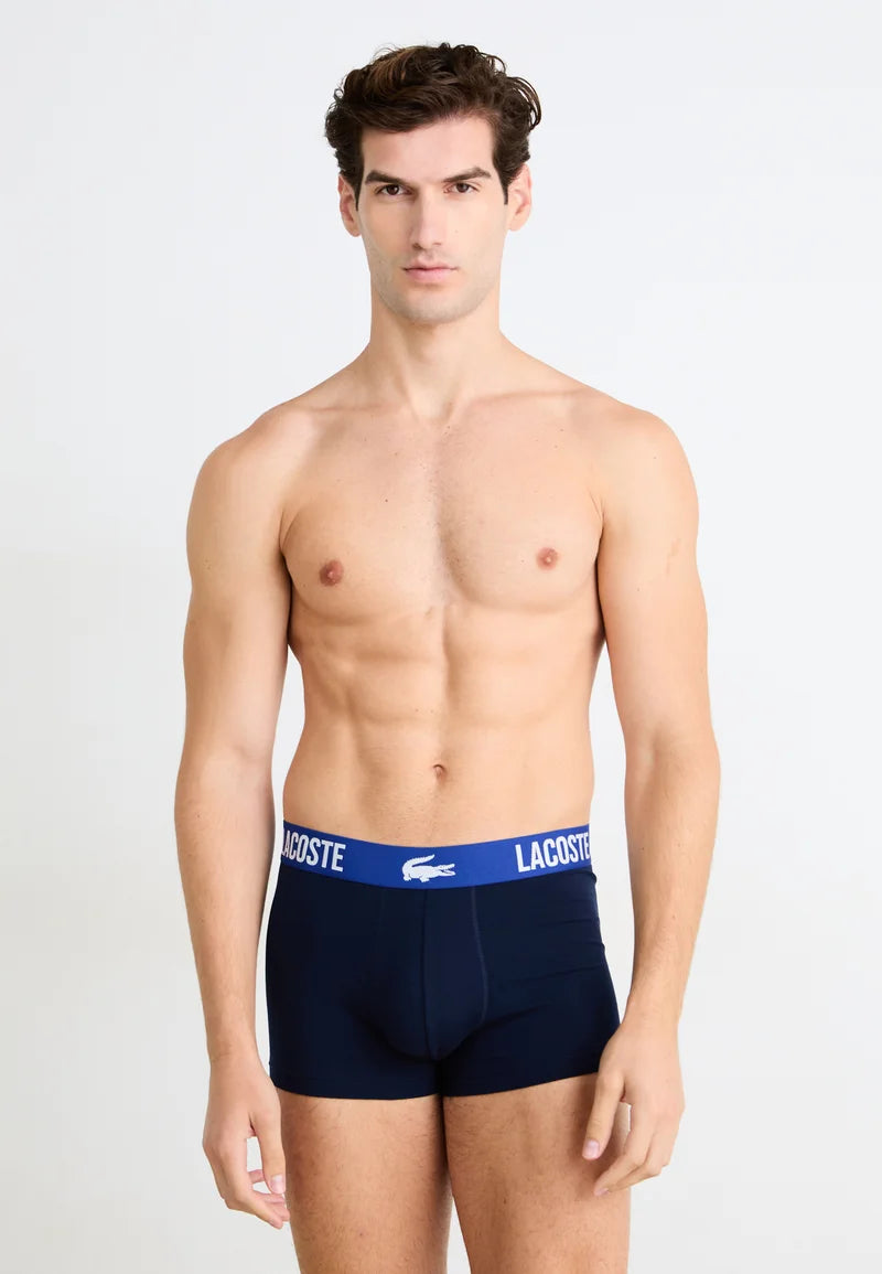 Lacoste Trunk 5 Pack Stretch Trunks – Navy Blue, Captain, Argentine Blue