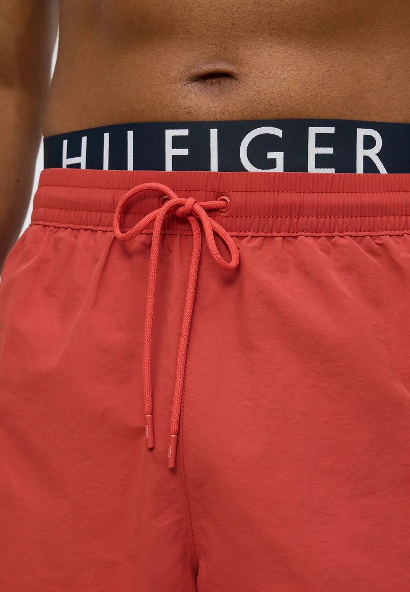 Tommy Hilfiger Logo Swim Shorts – Terra Red