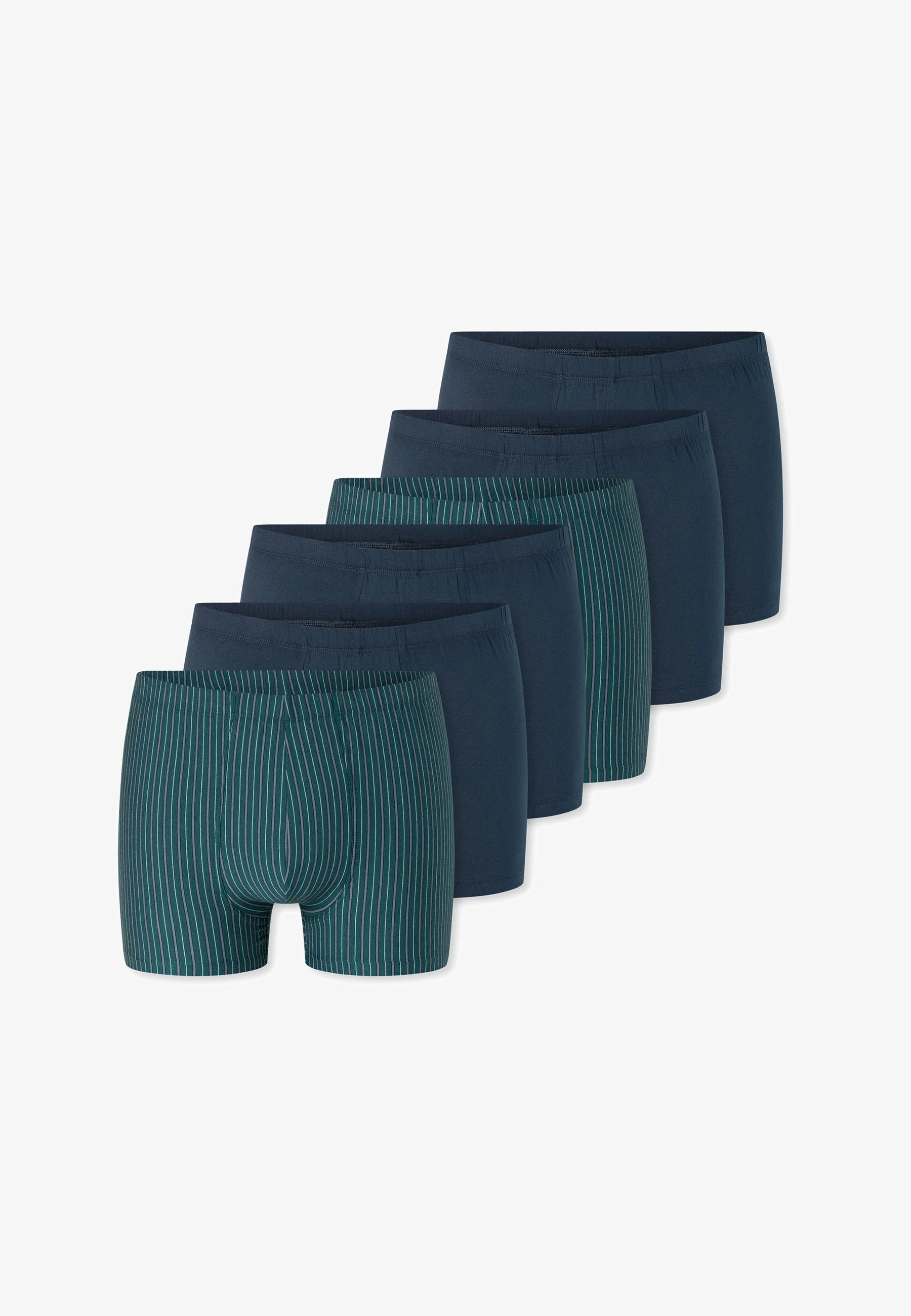 Schiesser 95 5 Lot de 6 boxers – Bleu foncé, Turquoise