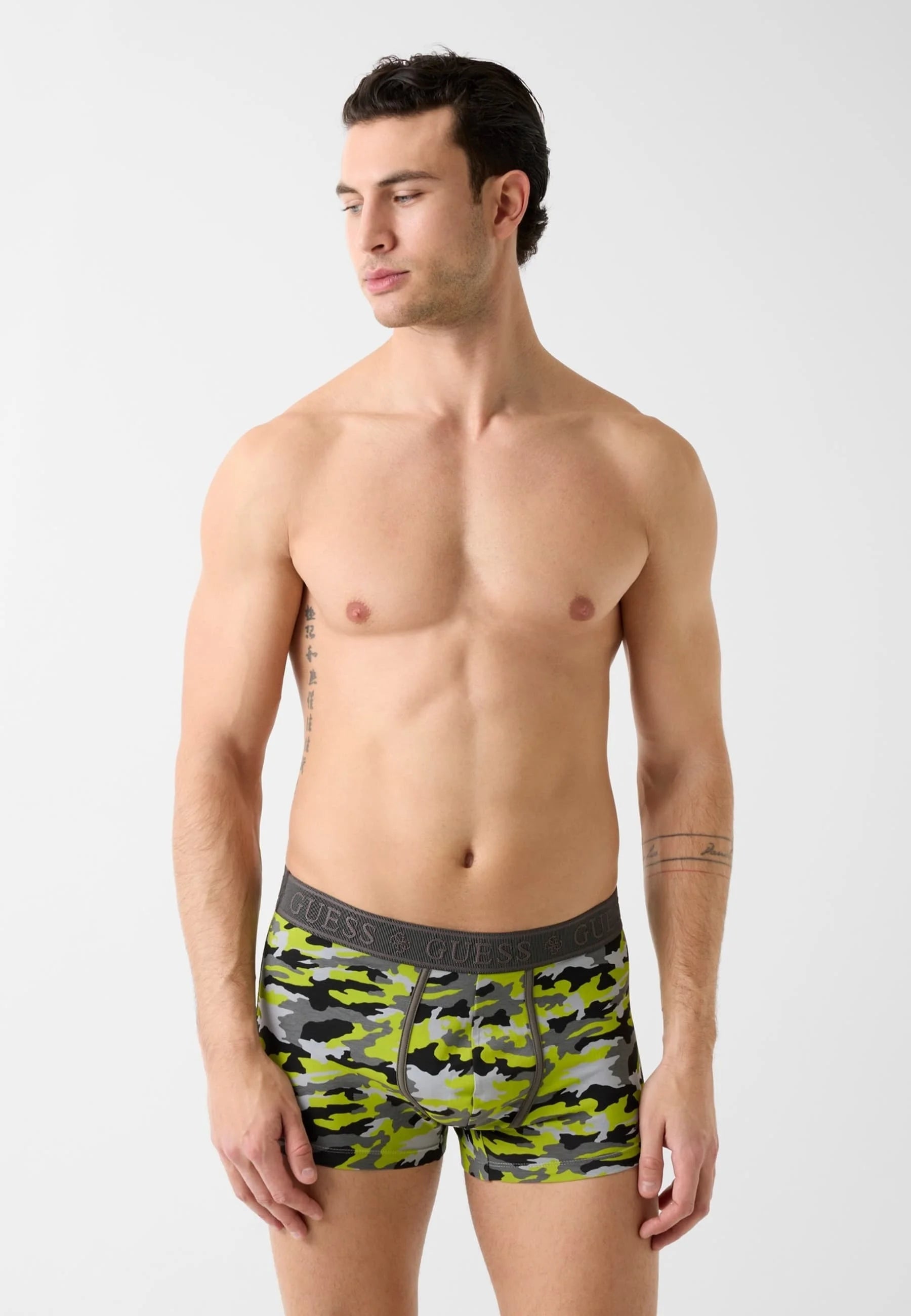 Guess 3er-Pack Unterhosen – mehrfarbige grüne Basis