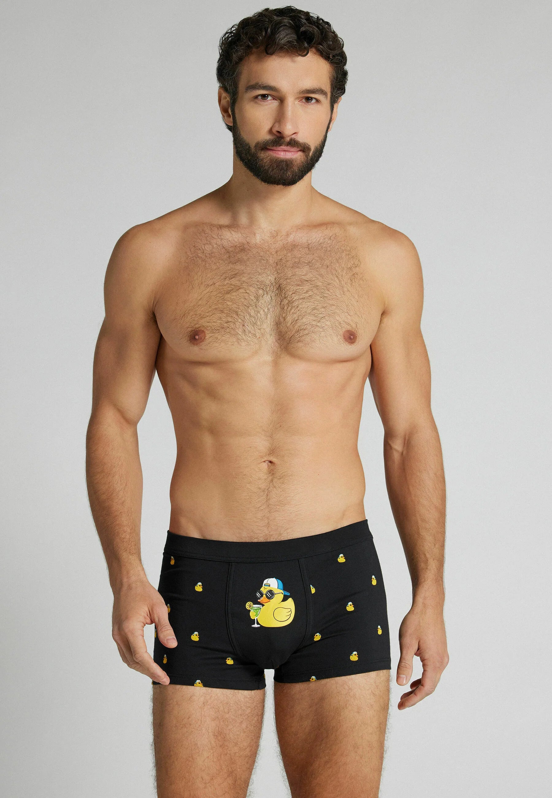 IUMAN Intimissimi Uomo Duck Print Superior Trunks – černé