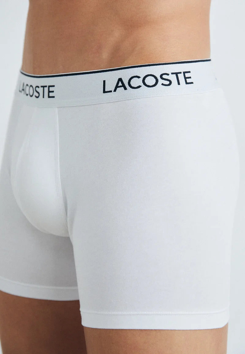 Lot de 3 boxers longs stretch Lacoste – Blanc