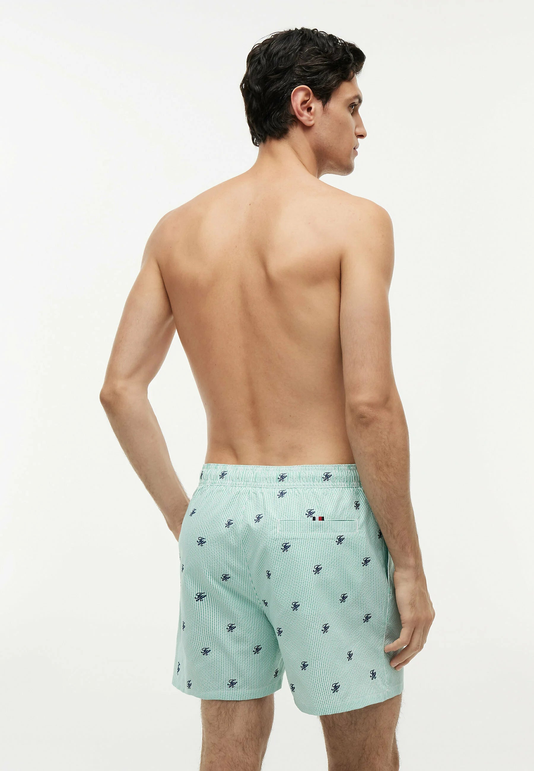 Pantaloncini da bagno con ricamo Tommy Hilfiger – Jade Wink, Ecru