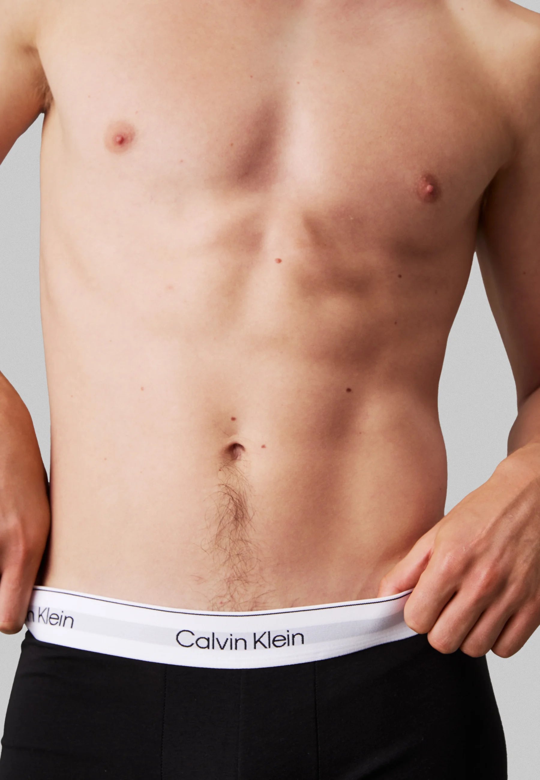 Calvin Klein Icon Cotton Stretch Low Rise Trunks - Lot de 5 - Blanc, Chiné