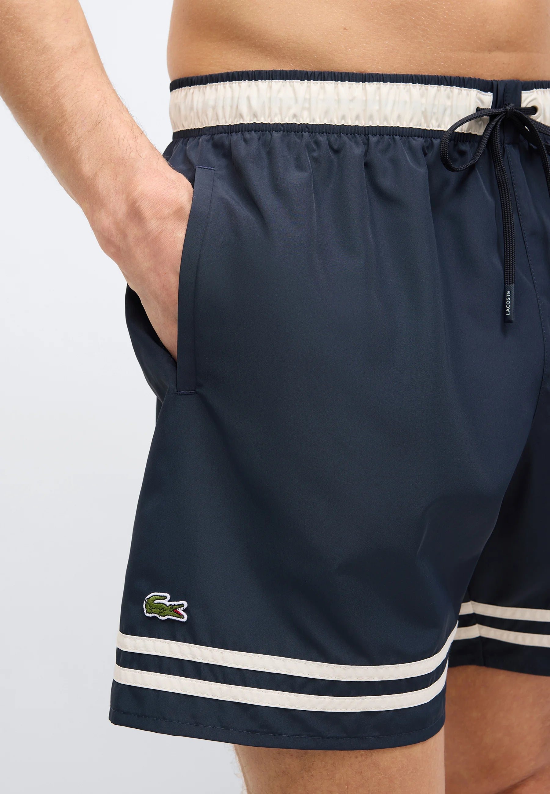 Lacoste Maillot De Bain Swim Shorts – Blackbird, Naturel Clair