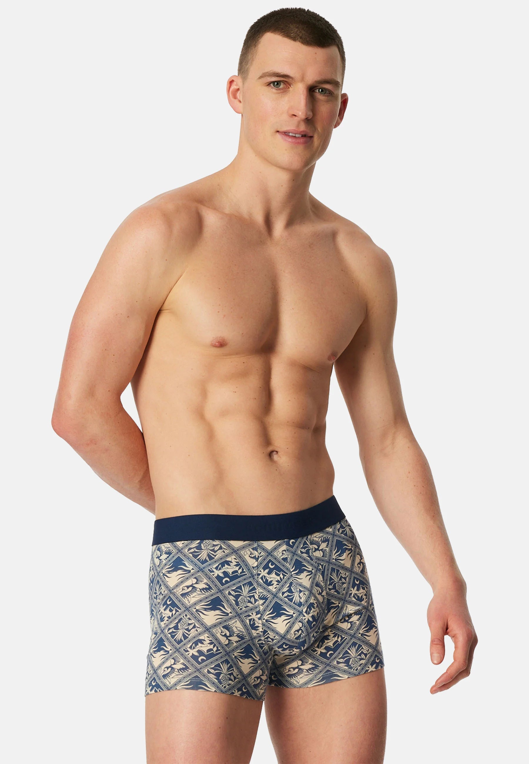 Schiesser 95 5 Lot de 10 boxers – Bleu foncé, Jaune clair