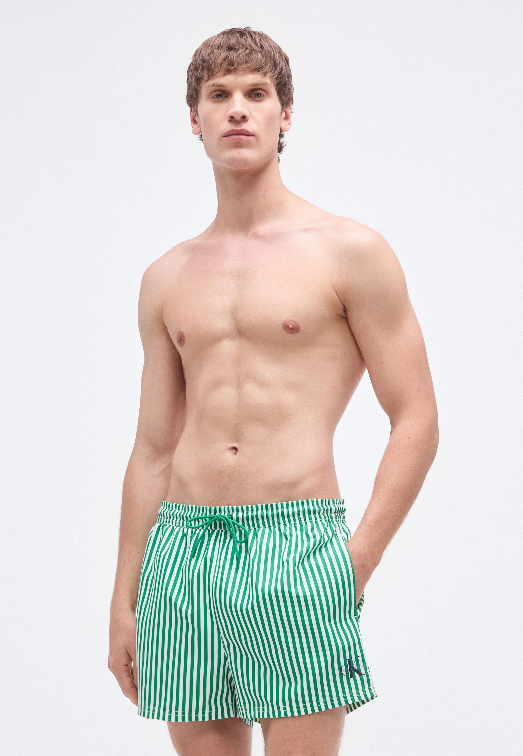 Short de bain monogramme Calvin Klein – Penny, vert Mardi Gras