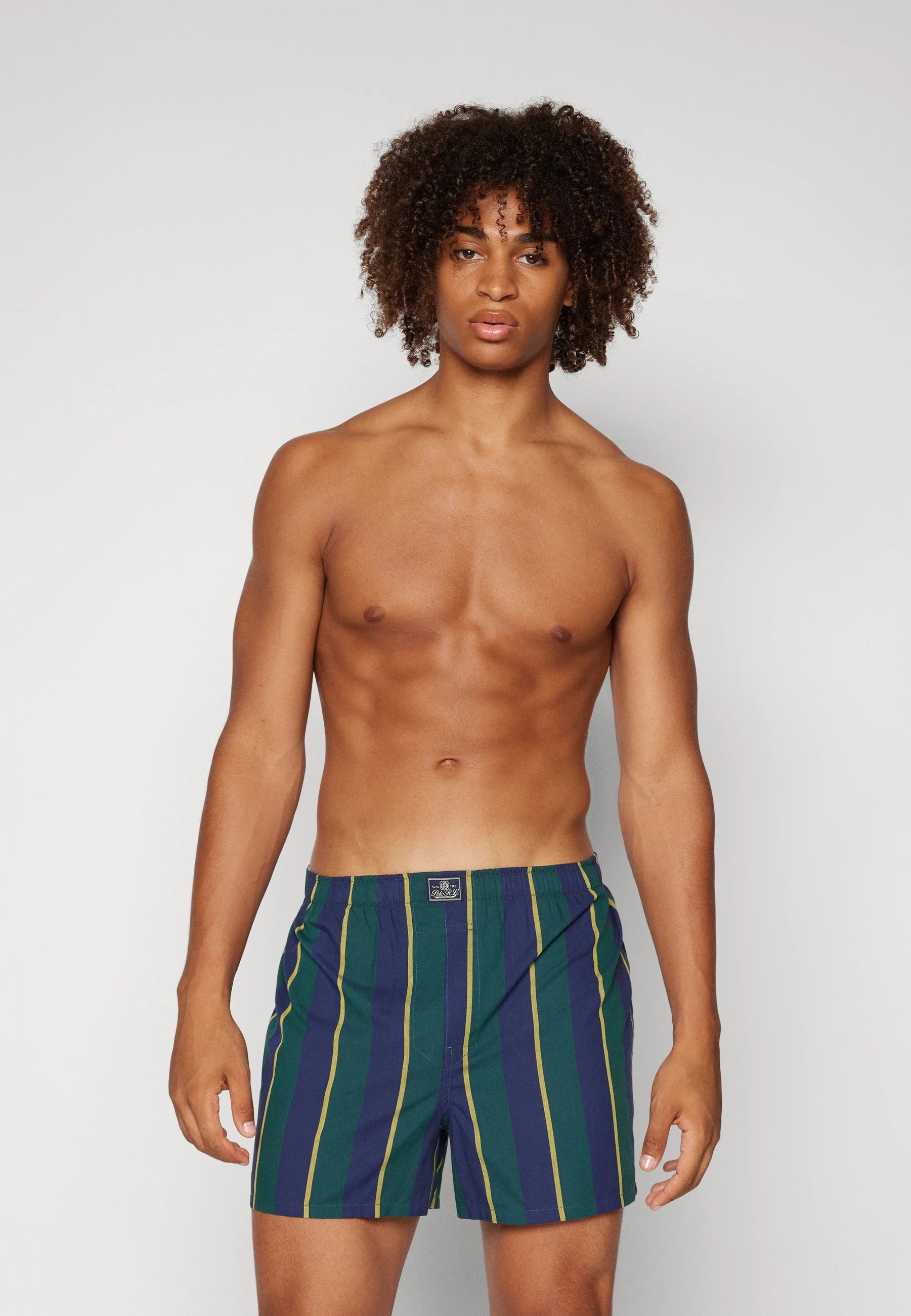 Polo Ralph Lauren Boxer ouvert en coton – Lot de 3 – Bleu foncé, multicolore