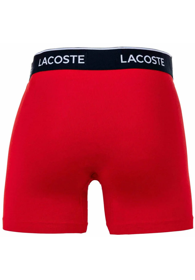 Lacoste 6er-Pack Stretch-Unterhosen mit Logobund – Dunkelblau, Rot