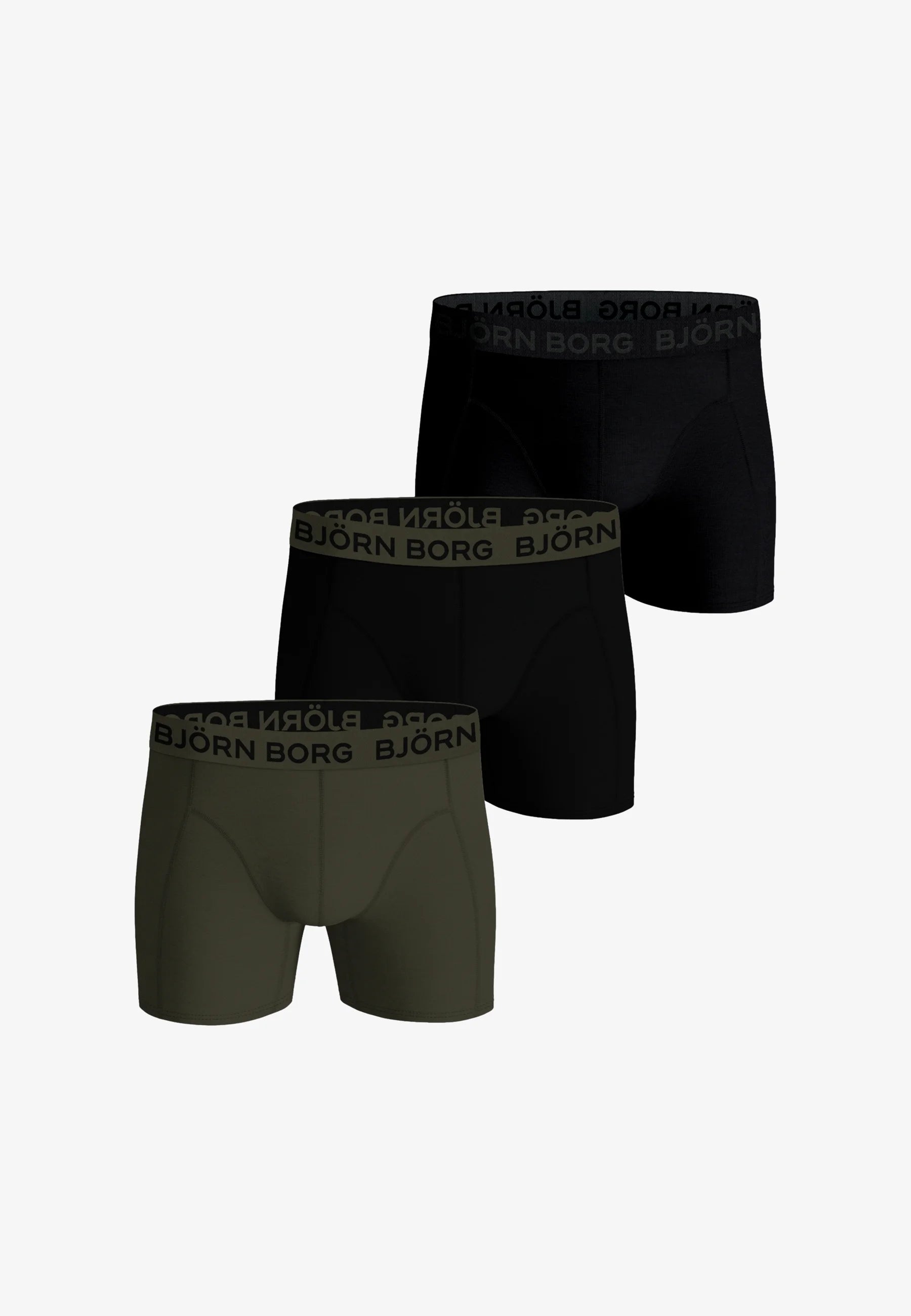 Björn Borg Lot de 3 boxers – Vert, Noir