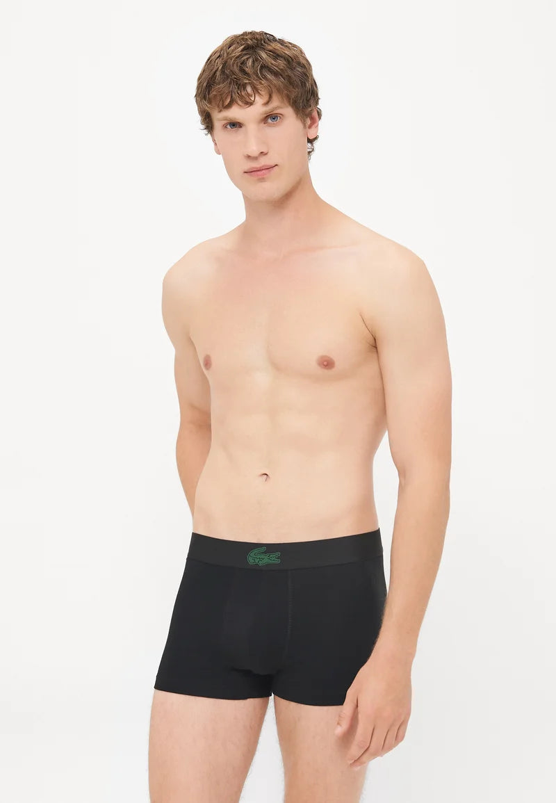 Lacoste Underwear Classic Stretch Trunks 3 Pack – Black