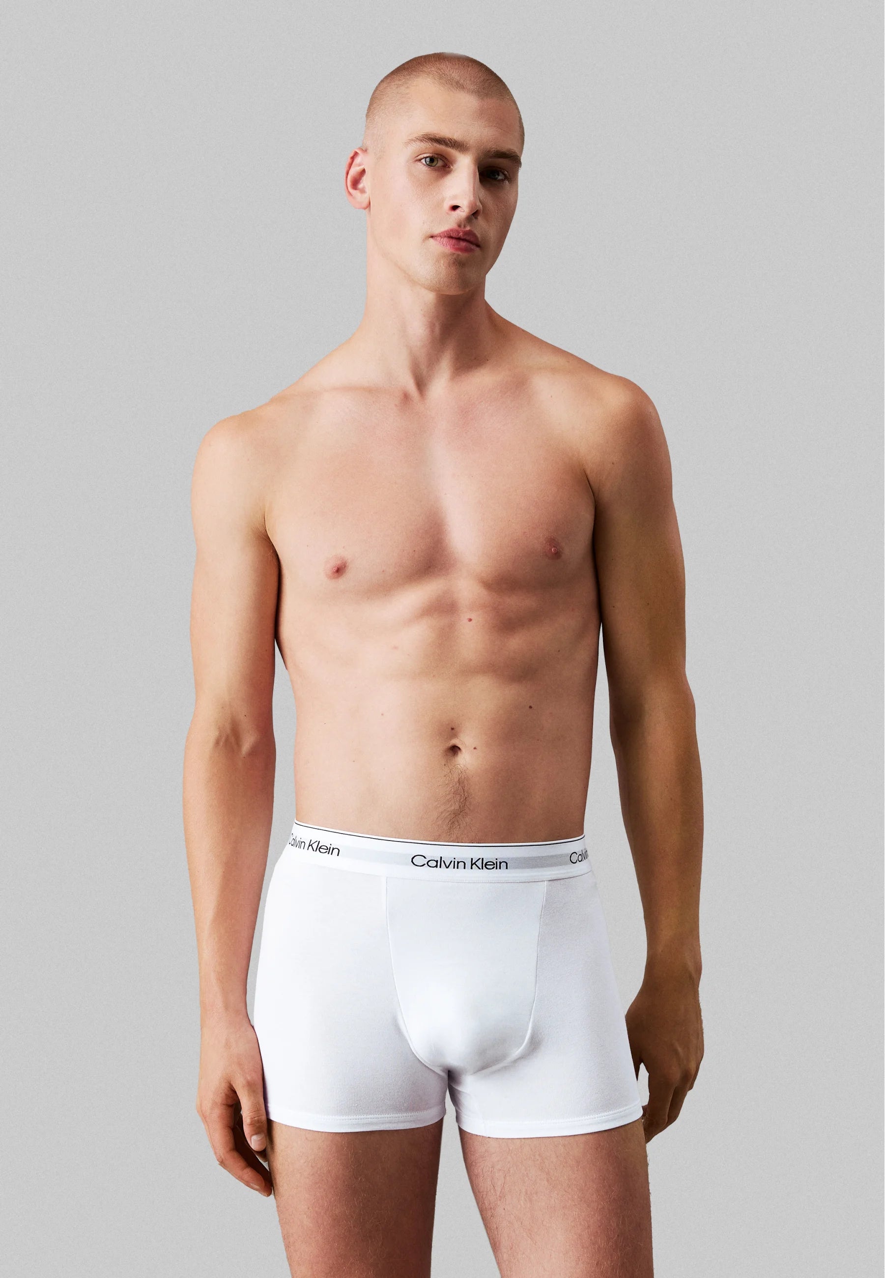 Calvin Klein Icon Cotton Stretch Relaxed Fit Trunks – 3 Pack – White