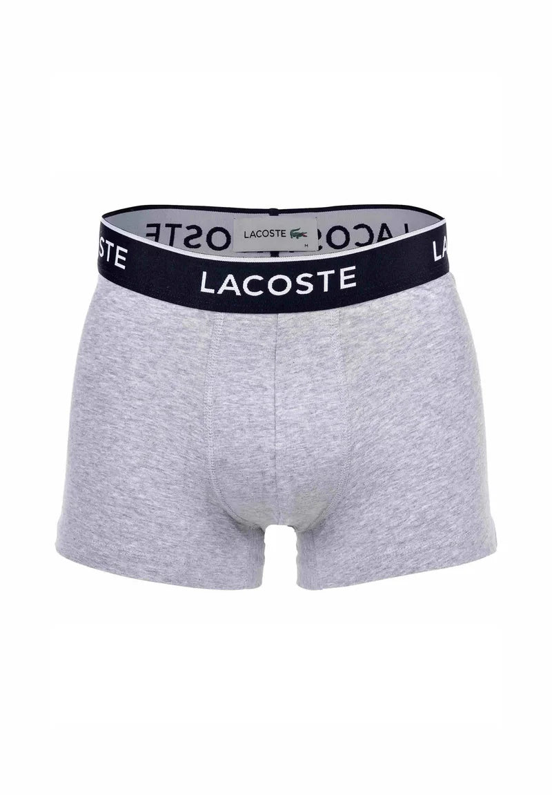Lacoste 6 Pack Casual Stretch Logobund Trunks – Grey